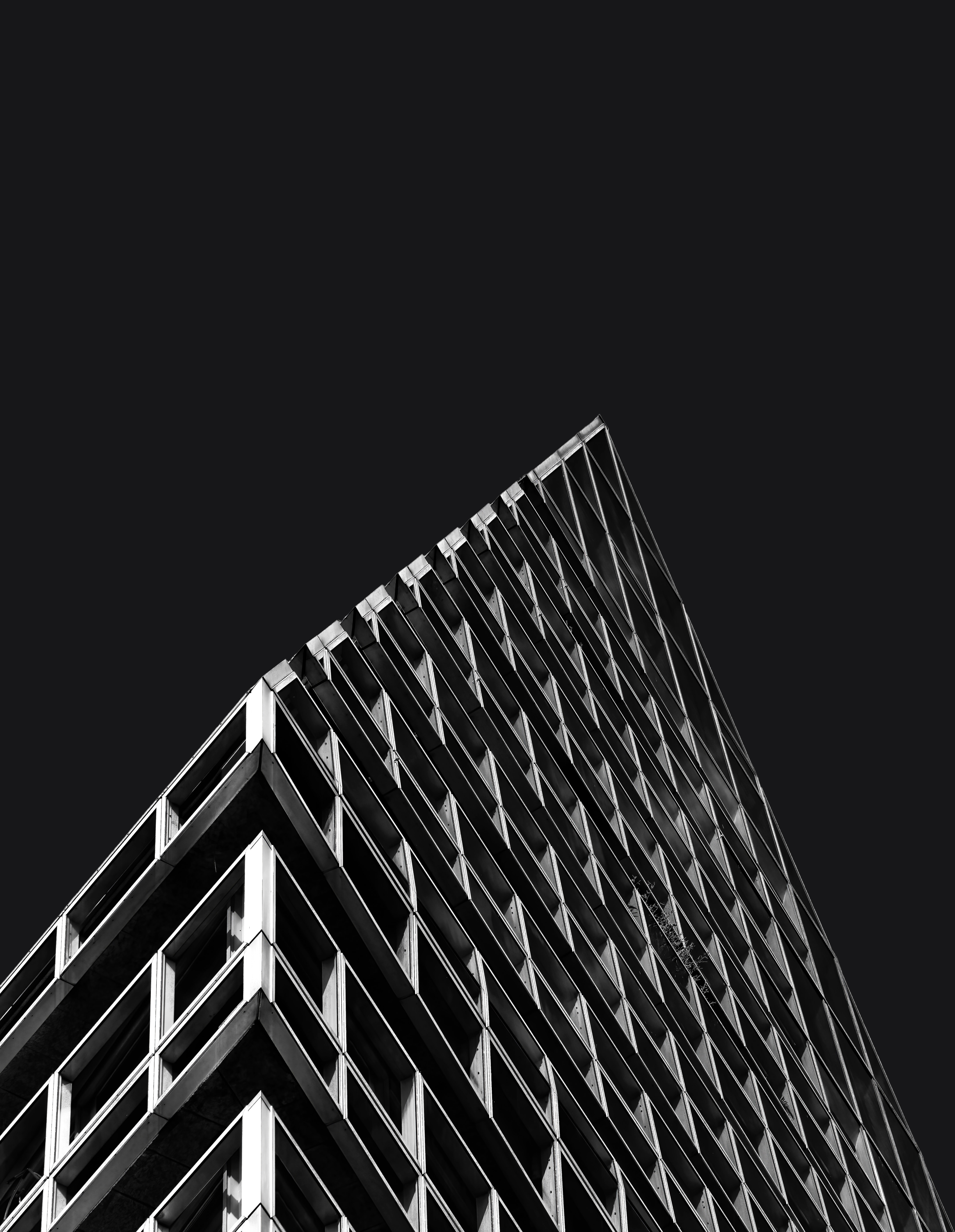 Download mobile wallpaper Chb, Building, Architecture, Bw, Minimalism for free.