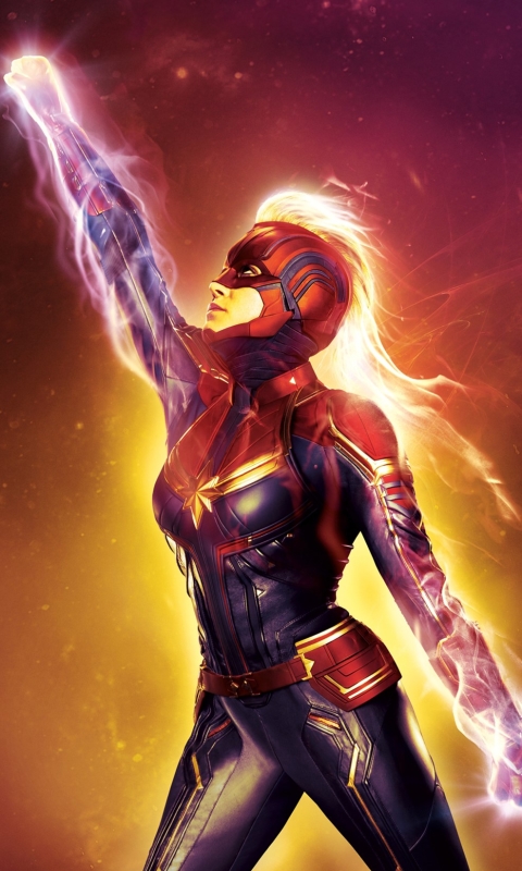 Handy-Wallpaper Filme, Captain Marvel, Brie Larson kostenlos herunterladen.