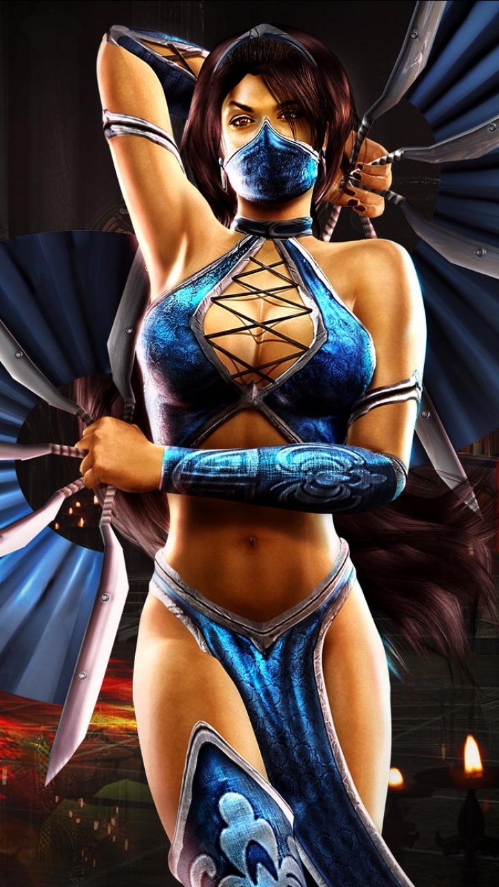 Download mobile wallpaper Weapon, Mortal Kombat, Mask, Candle, Fan, Video Game, Brown Hair for free.