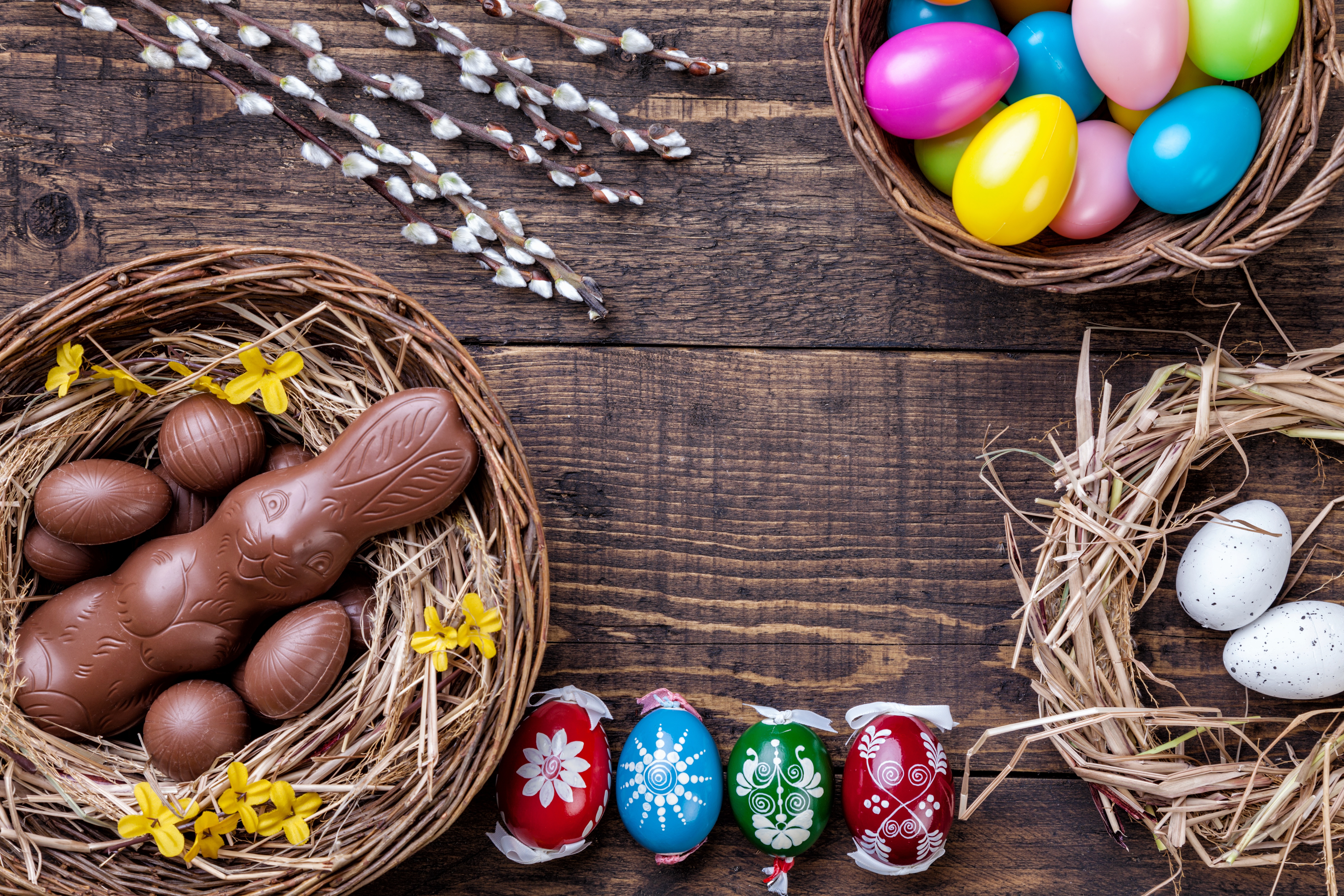 Free download wallpaper Easter, Chocolate, Still Life, Holiday, Basket, Easter Egg on your PC desktop