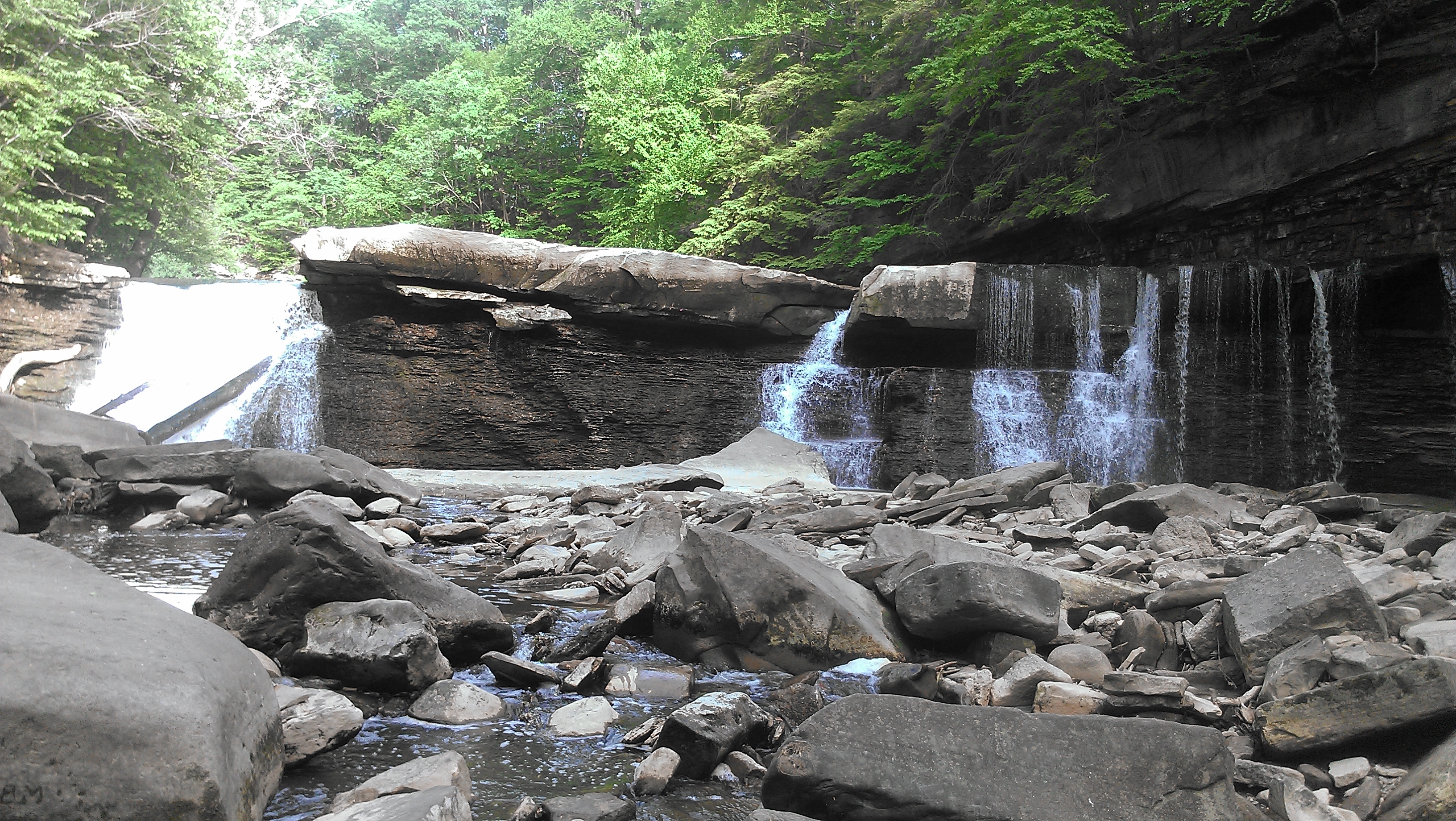 Free download wallpaper Stones, Rocks, Waterfall, Nature, Rivers on your PC desktop
