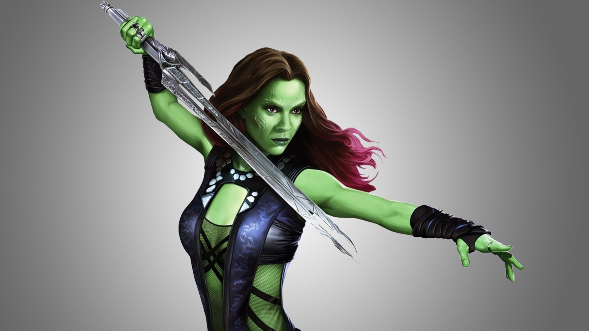 Laden Sie das Filme, Gamora, Guardians Of The Galaxy-Bild kostenlos auf Ihren PC-Desktop herunter
