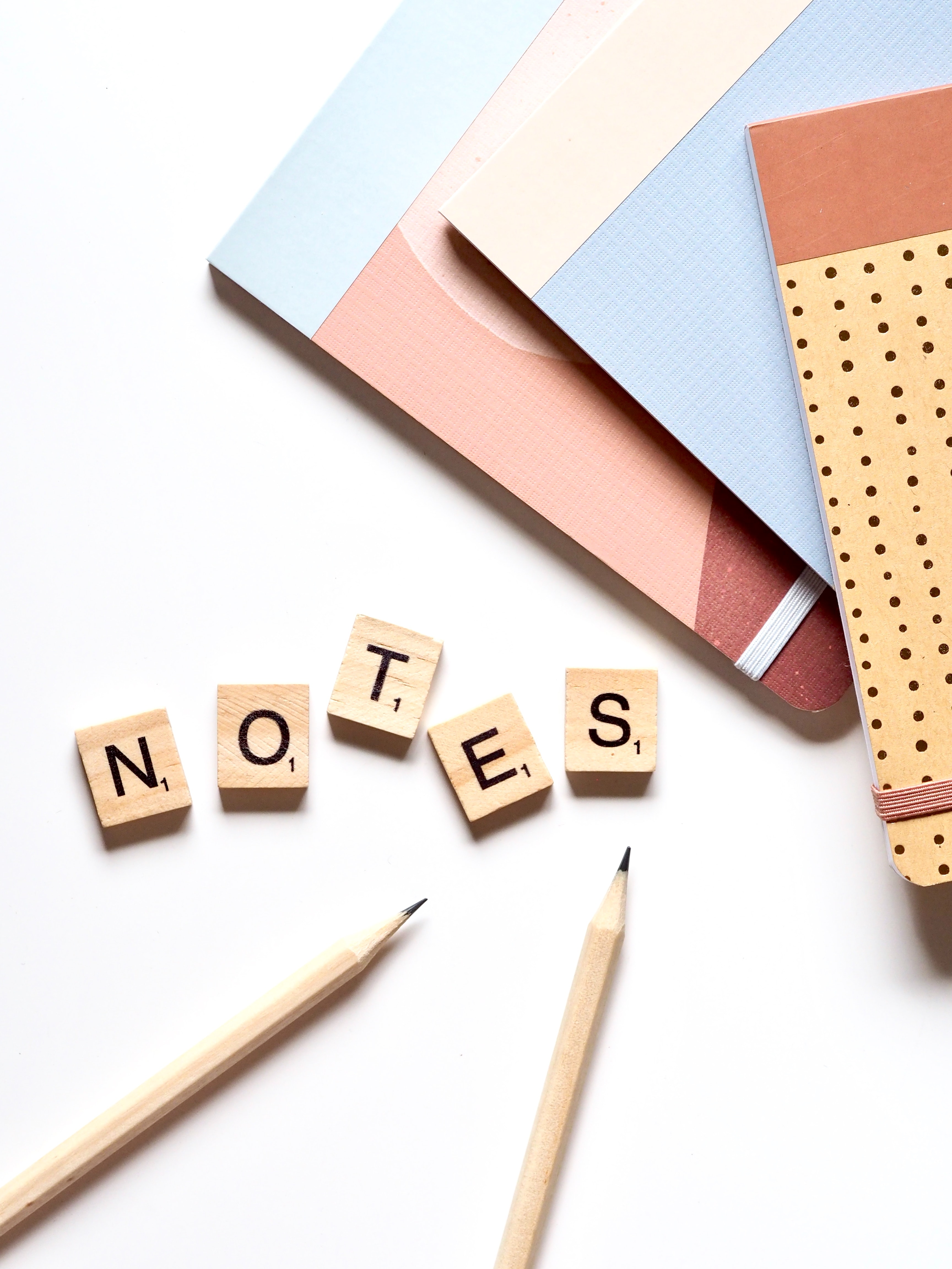 notebook, notes, music, words, inscription, pencil, cubes, notebooks
