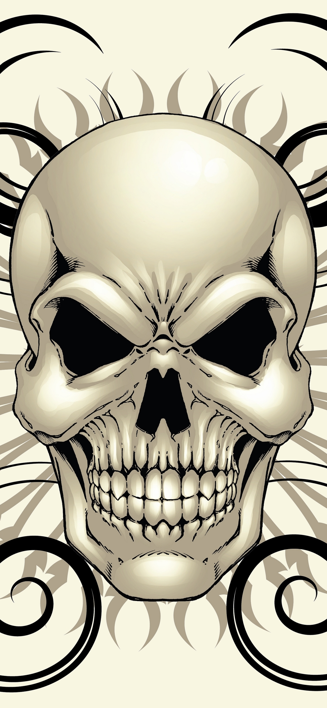 Download mobile wallpaper Dark, Skull for free.