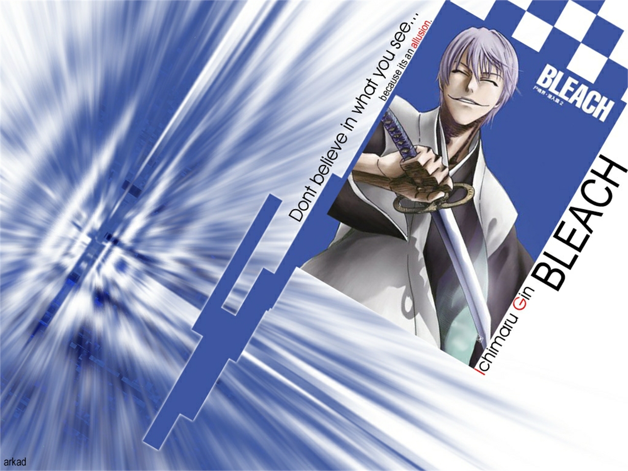 Handy-Wallpaper Bleach, Animes, Gin Ichimaru kostenlos herunterladen.