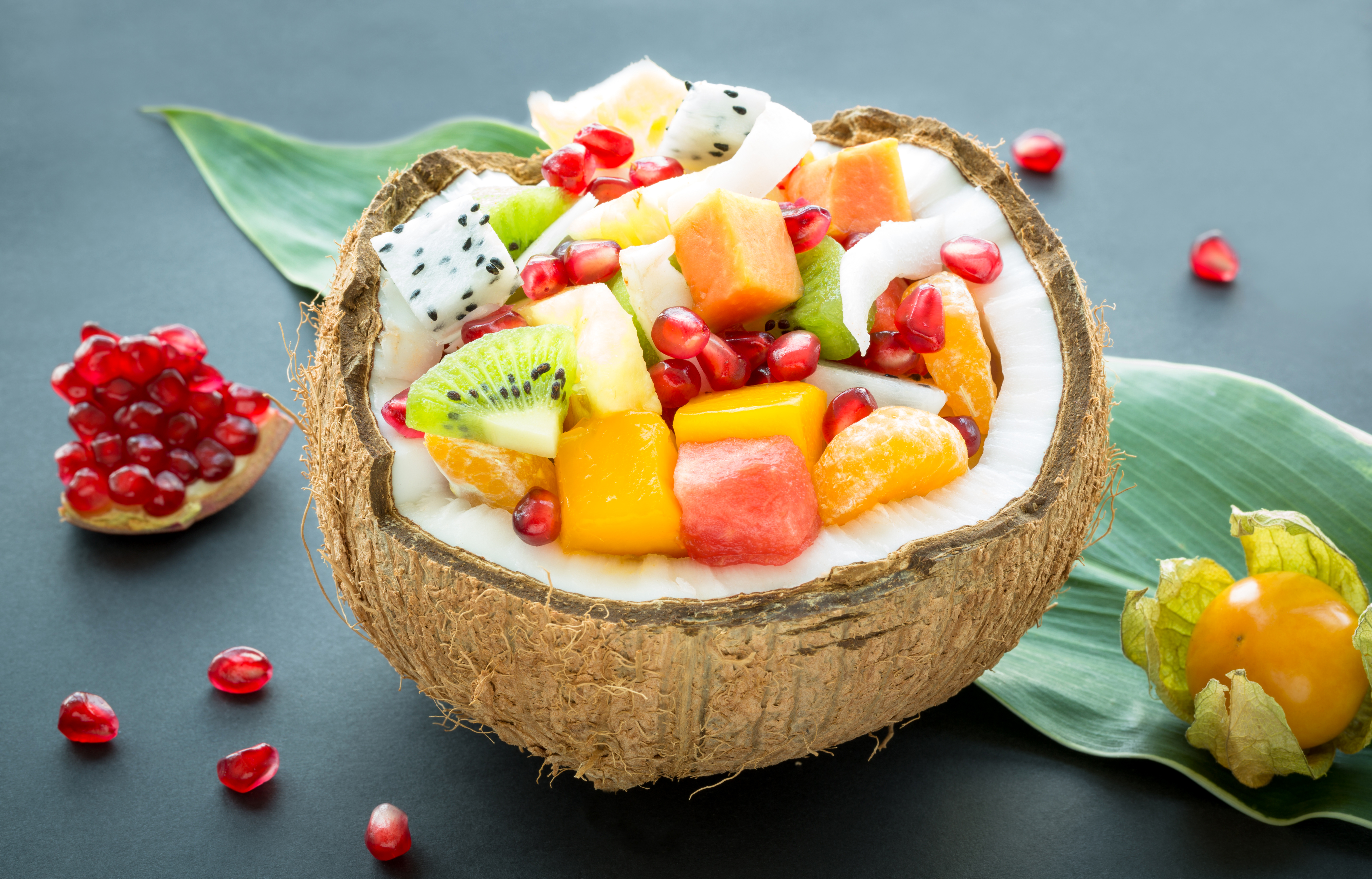 408137 Bild herunterladen nahrungsmittel, frucht, kokosnuss, früchte - Hintergrundbilder und Bildschirmschoner kostenlos
