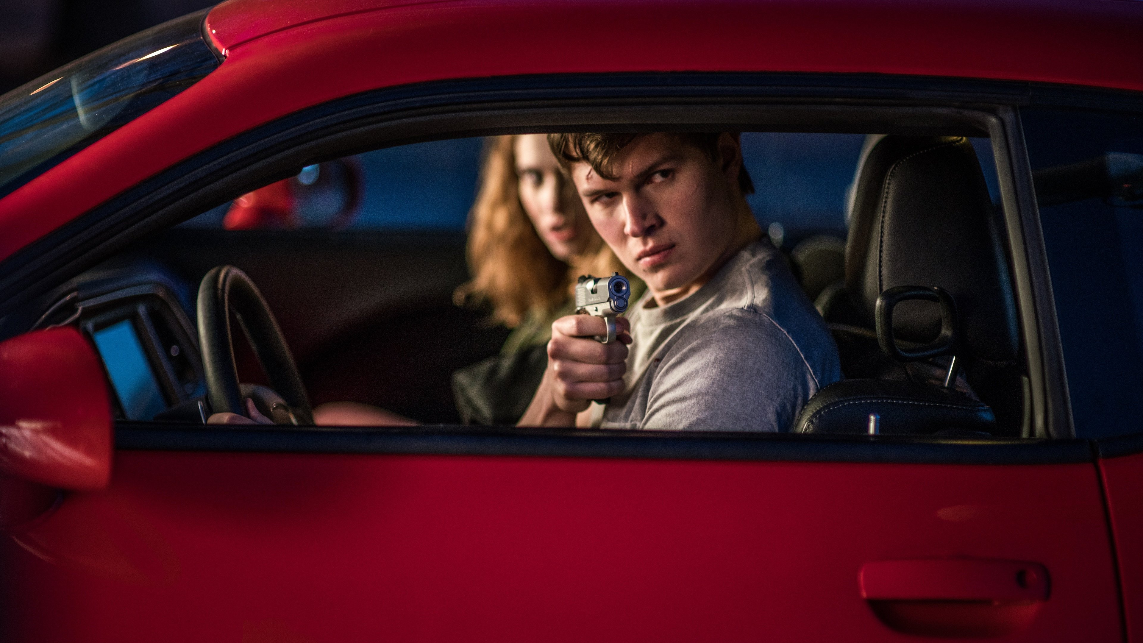 movie, baby driver, ansel elgort, lily james