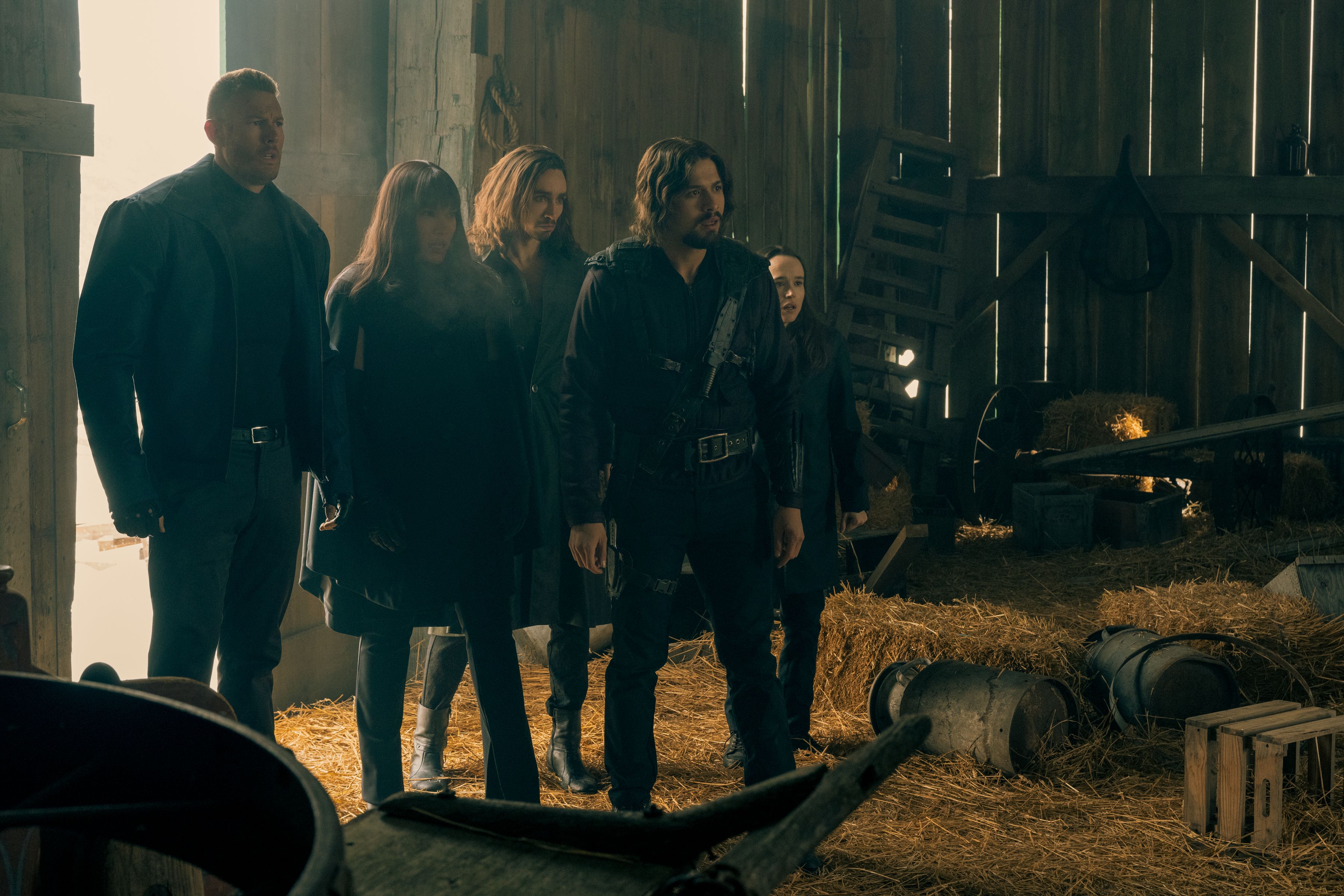 tv show, the umbrella academy, allison hargreeves, david castañeda, diego hargreeves, elliot page, emmy raver lampman, klaus hargreeves, luther hargreeves, robert sheehan, tom hopper, vanya hargreeves