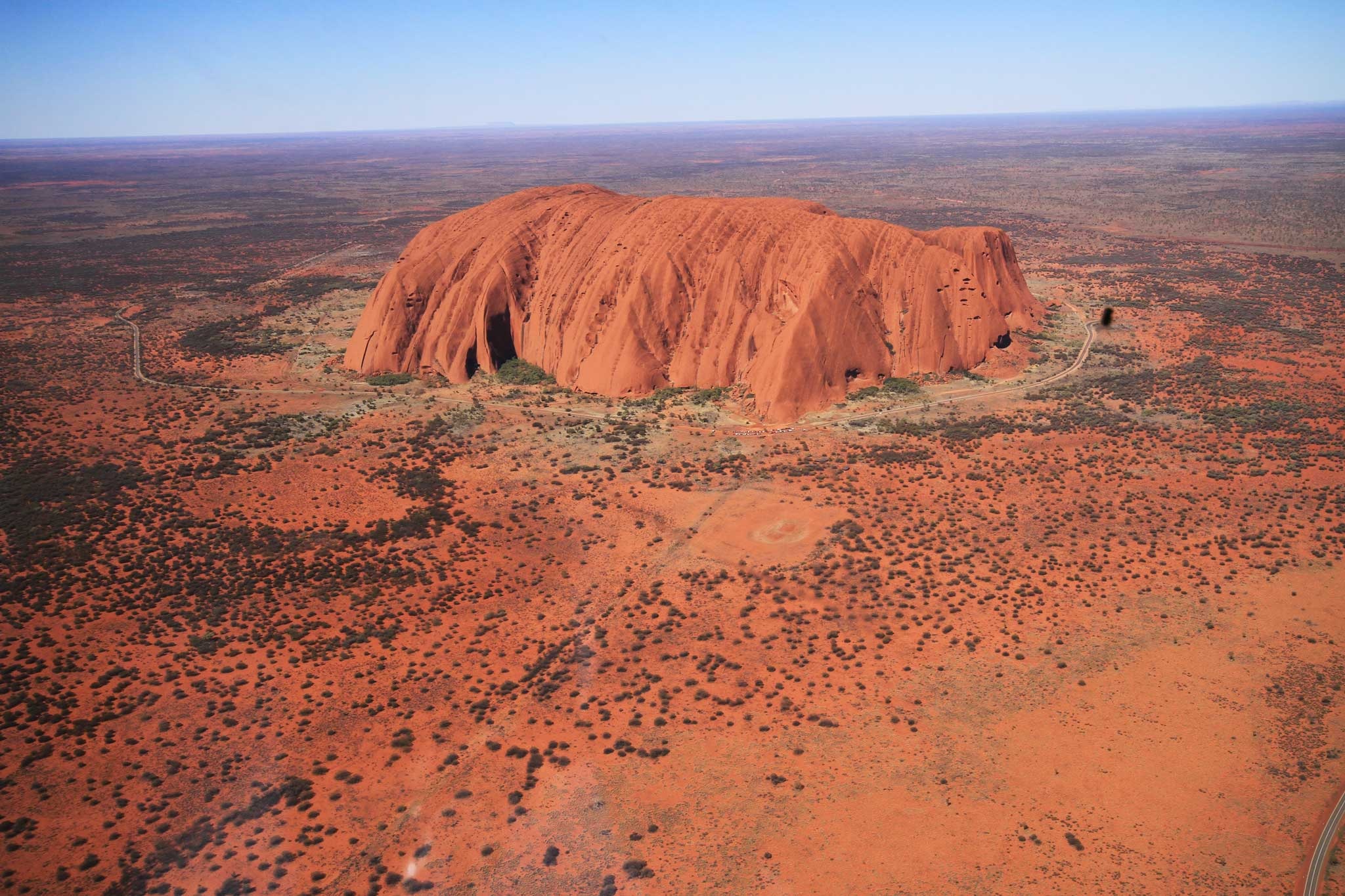 earth, uluru, aerial, australia, ayers rock, desert, landscape, nature