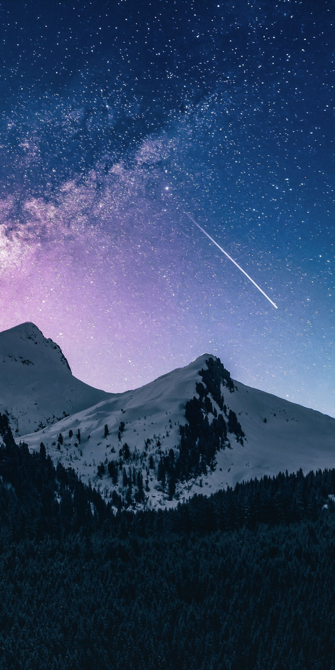 Download mobile wallpaper Night, Mountain, Earth for free.