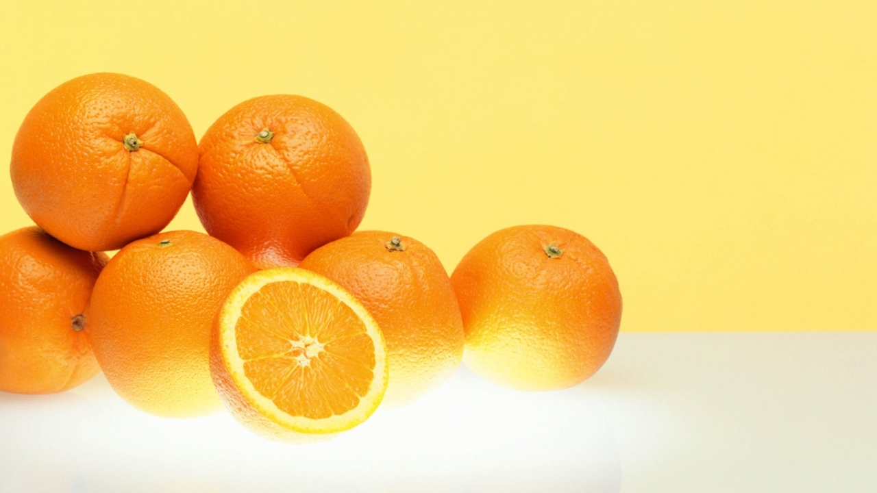 fruits, food, oranges, yellow wallpaper for mobile