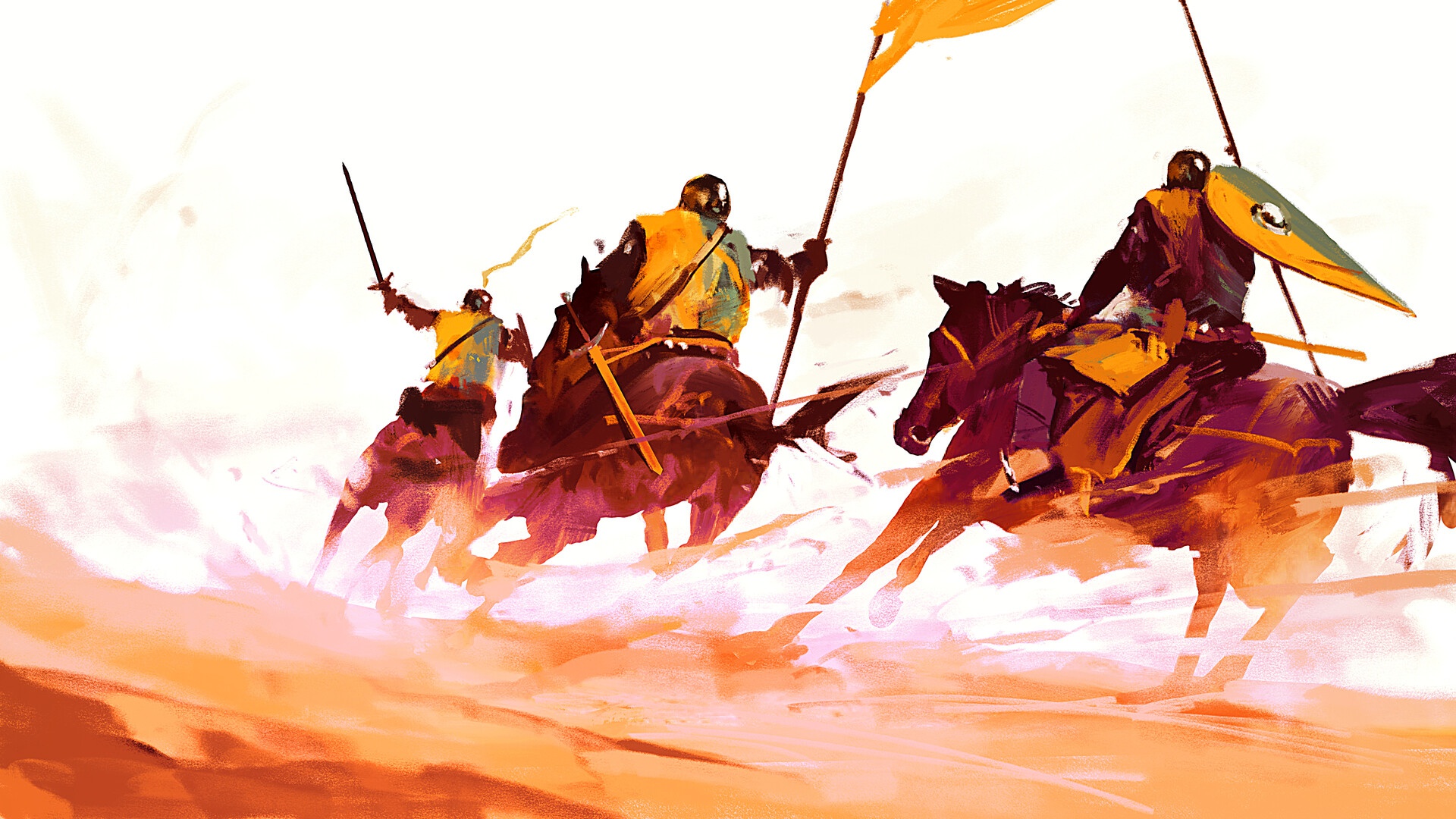 Free download wallpaper Fantasy, Warrior, Horse, Knight, Sword on your PC desktop