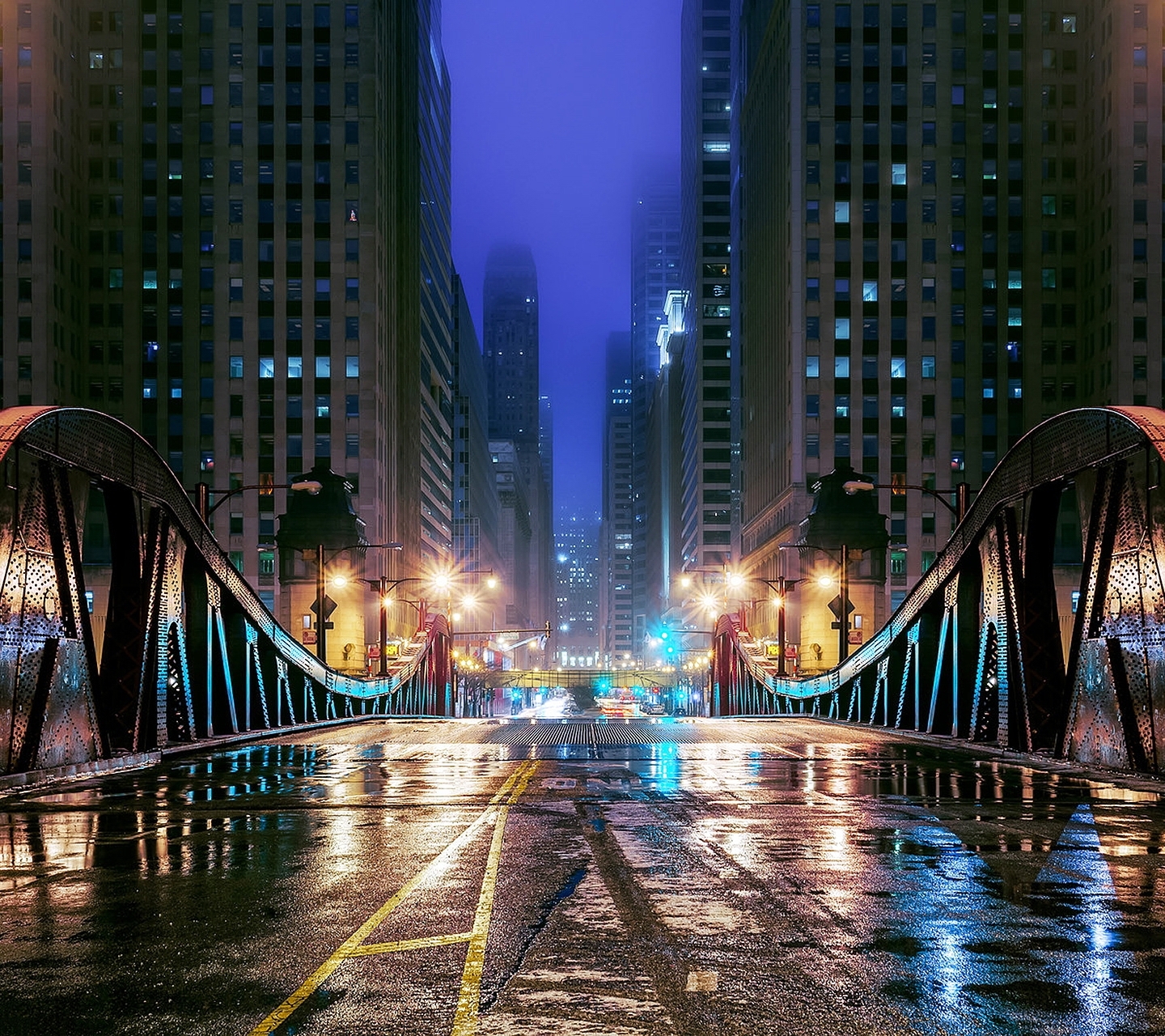 man made, chicago, bridge, city, illinois, usa, street, night, cities