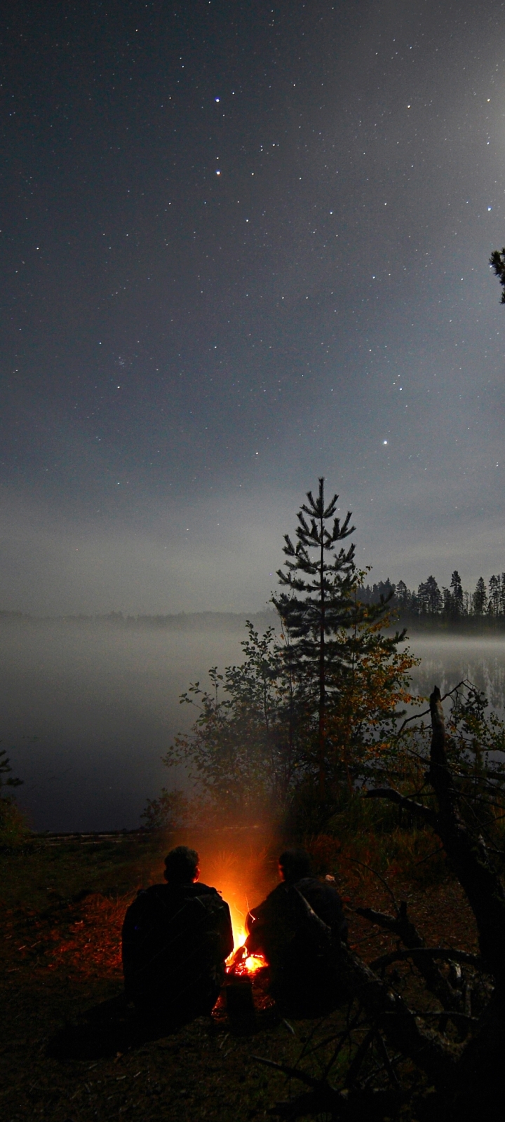 Téléchargez des papiers peints mobile Feu, Nuit, Lac, Russie, Photographie, Des Lacs gratuitement.