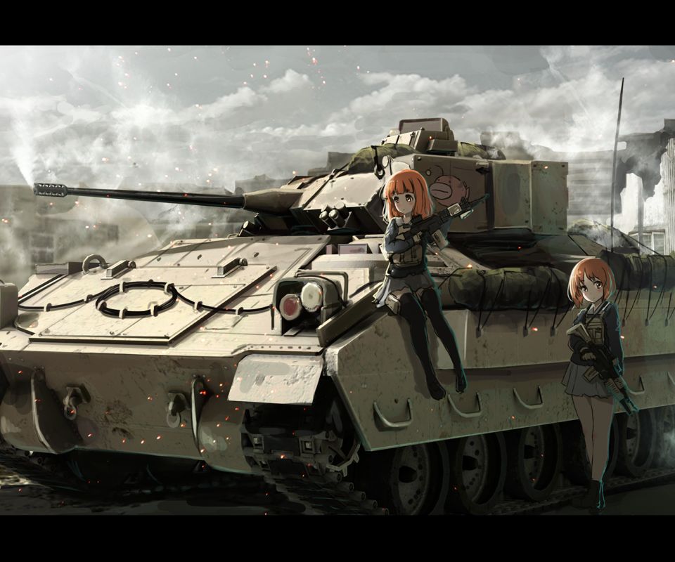 Free download wallpaper Anime, Girls Und Panzer, Miho Nishizumi, Saori Takebe on your PC desktop