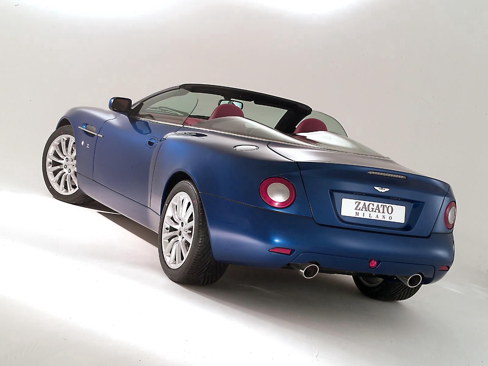 cars, auto, aston martin, blue, back view, rear view, style, cabriolet, 2004, v12, vanquish