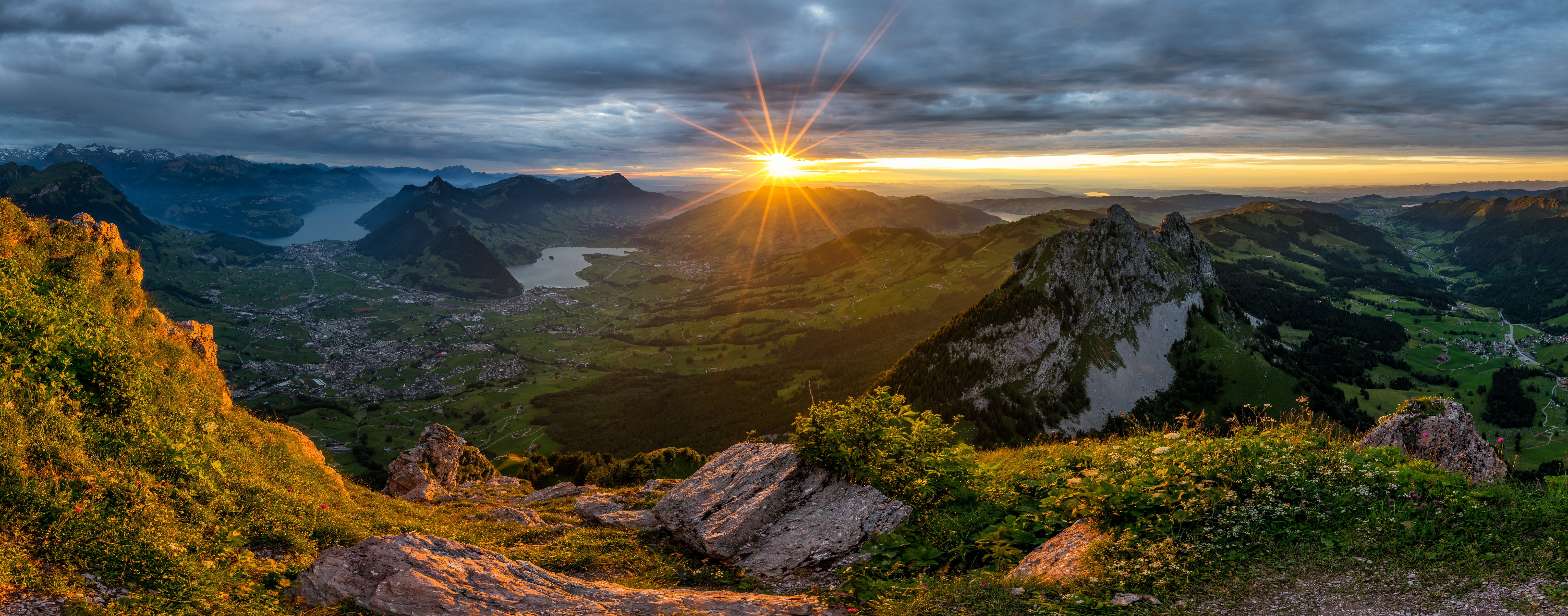 Baixe gratuitamente a imagem Paisagem, Natureza, Montanha, Suíça, Terra/natureza, Raio Solar na área de trabalho do seu PC