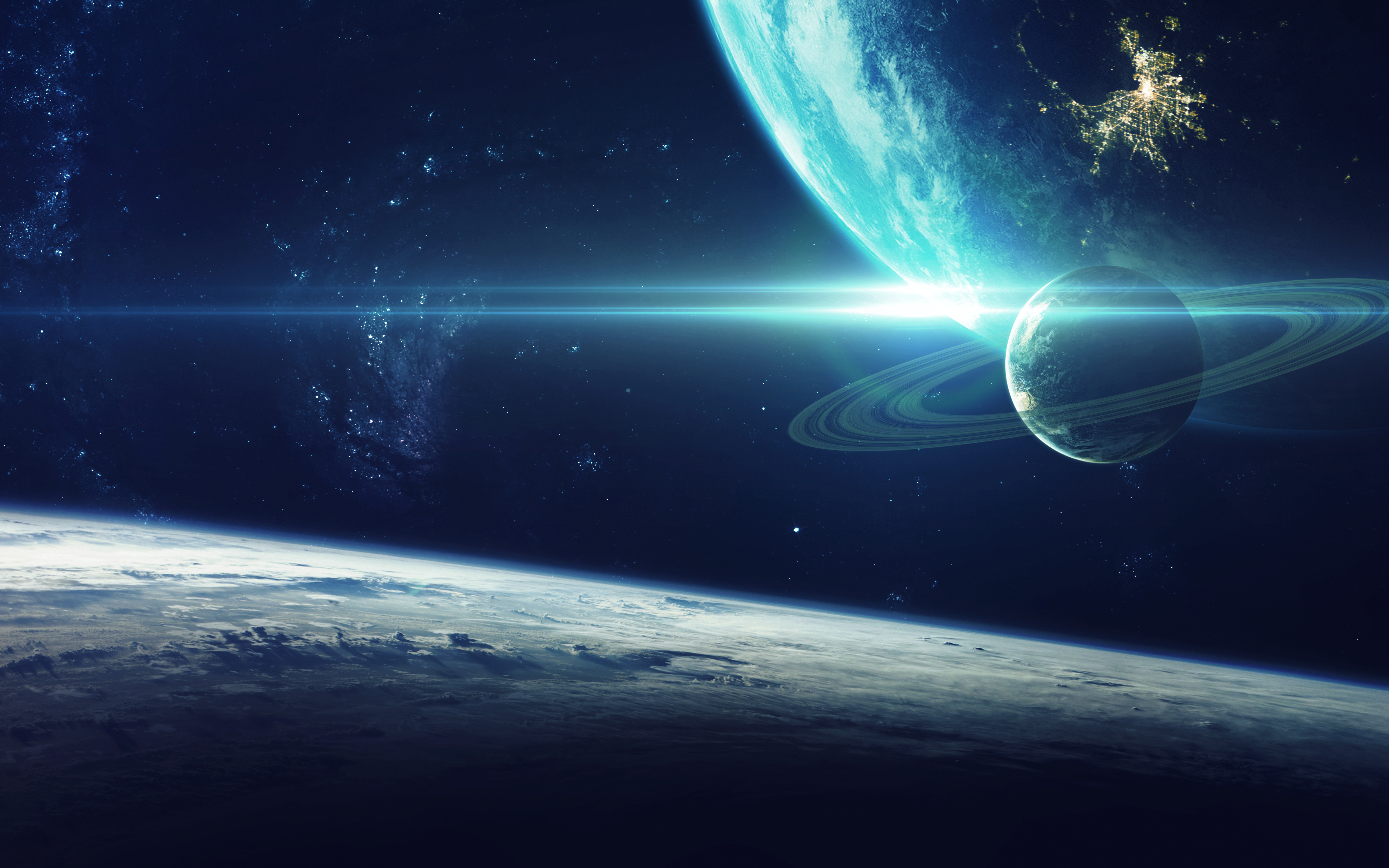 Free download wallpaper Planets, Sci Fi, Planetary Ring on your PC desktop