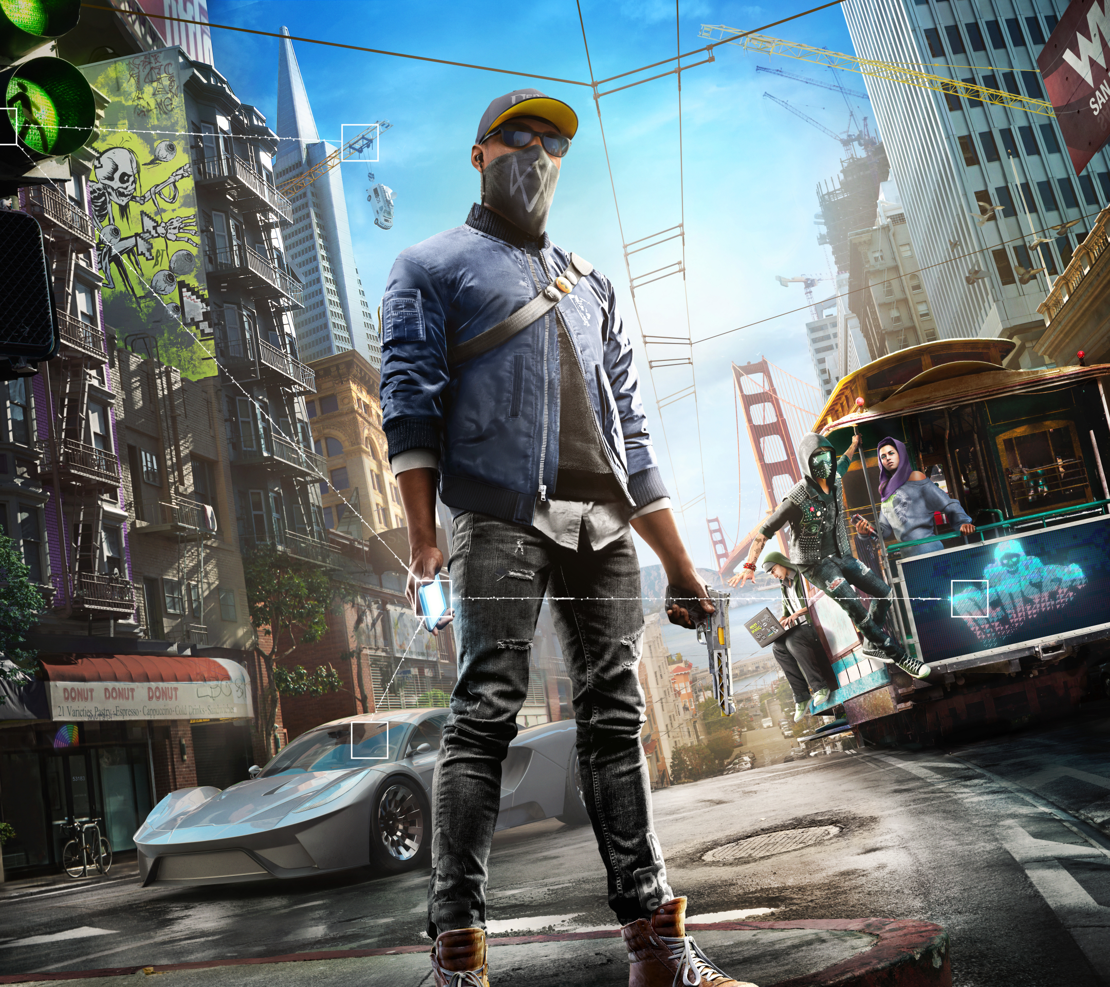 Free download wallpaper Watch Dogs, San Francisco, Video Game, Watch Dogs 2, Marcus Holloway on your PC desktop