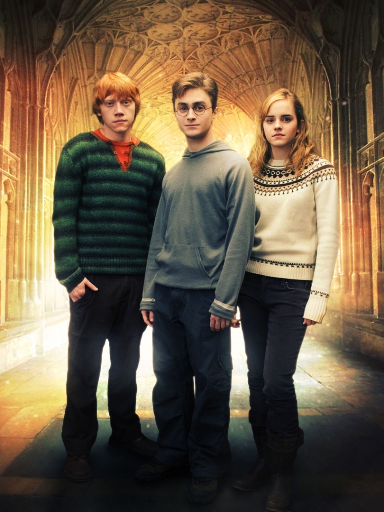 Descarga gratuita de fondo de pantalla para móvil de Harry Potter, Películas, Hermione Granger, Ron Weasley.