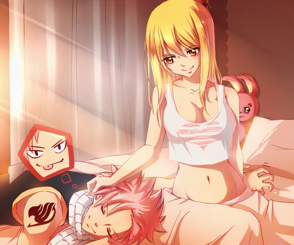 Baixar papel de parede para celular de Anime, Fairy Tail, Lucy Heartfilia, Natsu Dragneel gratuito.