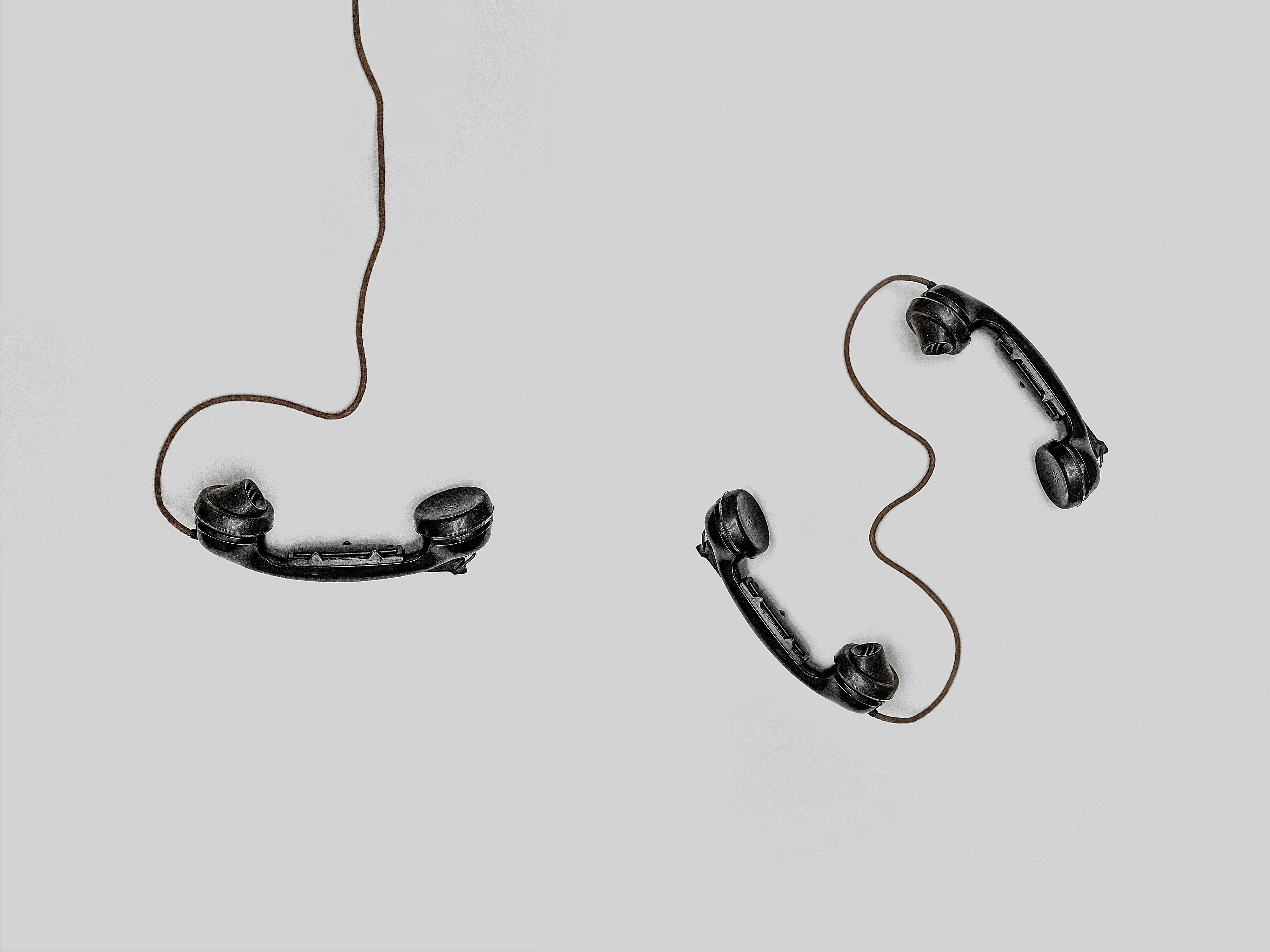 minimalism, telephones, vintage, cable, bw, chb, wire, telephone, handsets, classical