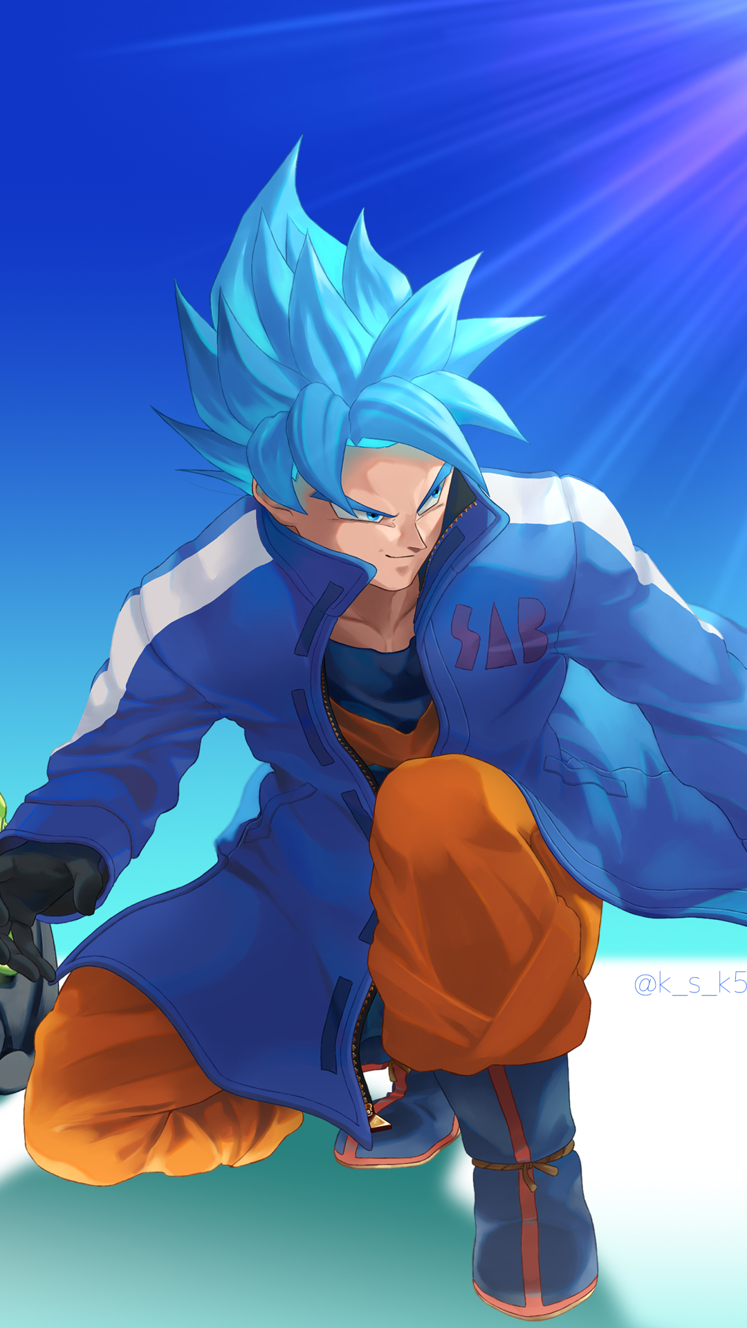 Handy-Wallpaper Animes, Son Goku, Super Saiyajin Blau, Dragonball Super Broly kostenlos herunterladen.