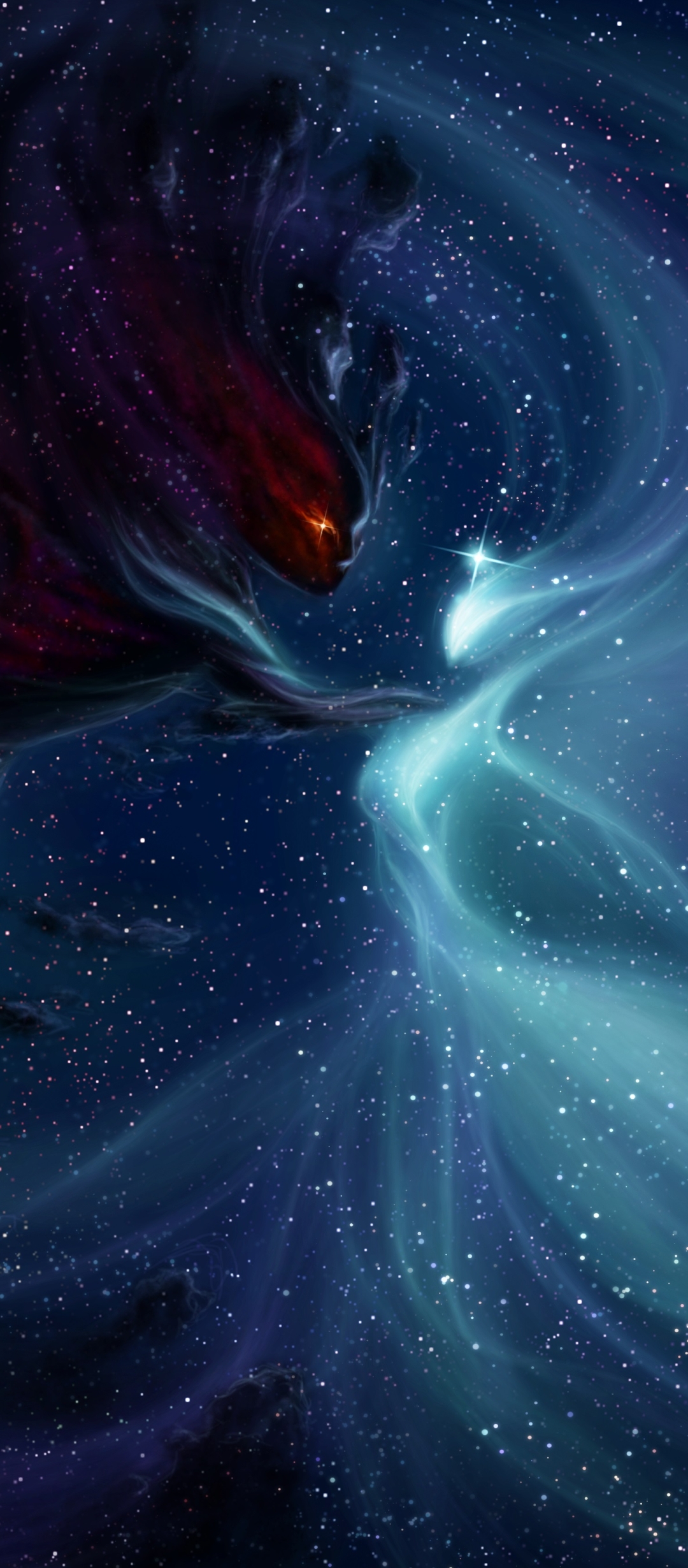 Download mobile wallpaper Nebula, Space, Creature, Sci Fi for free.