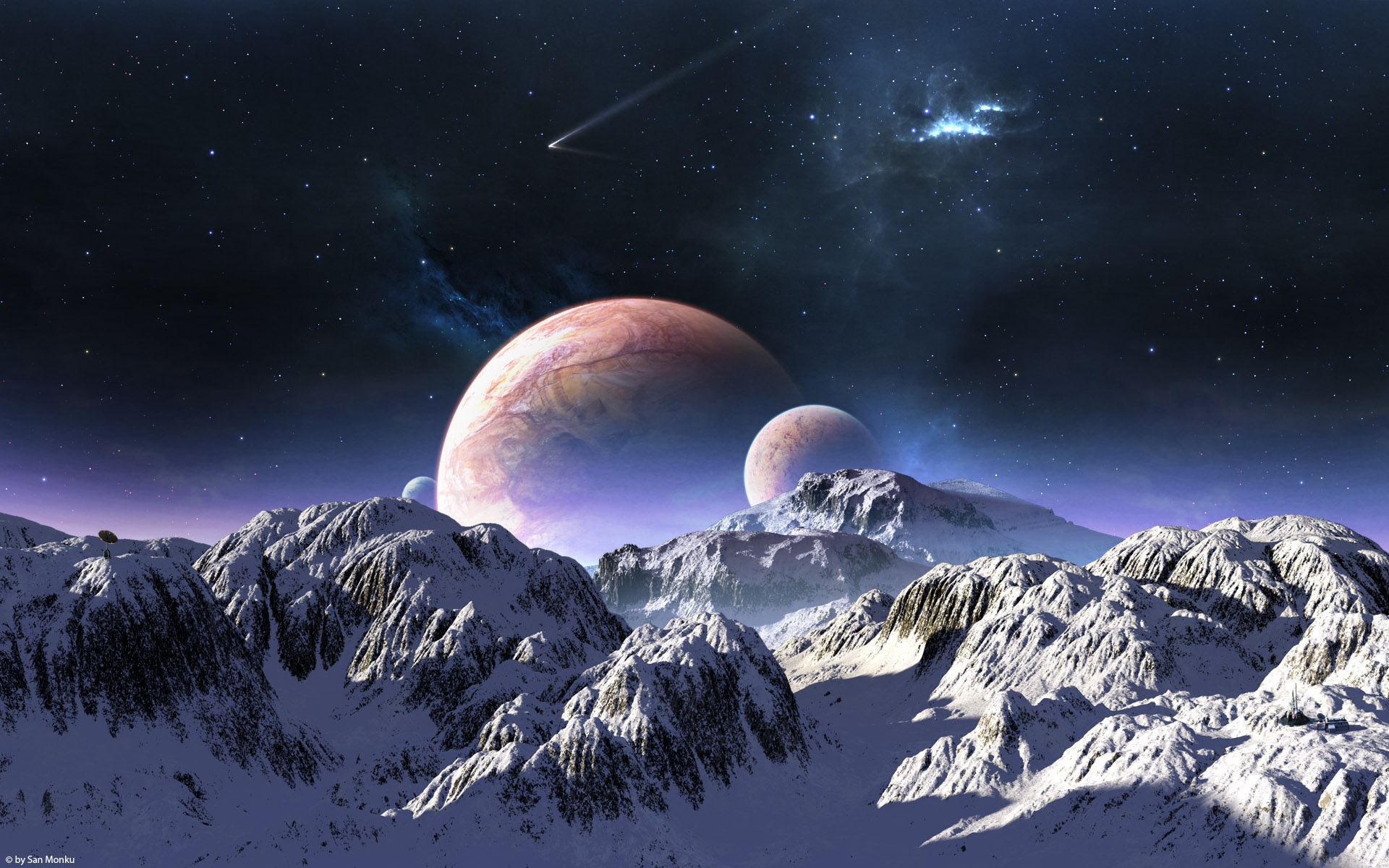 Download mobile wallpaper Planet Rise, Planet, Sci Fi for free.