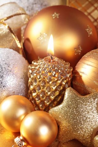 Download mobile wallpaper Christmas, Holiday, Candle, Christmas Ornaments for free.