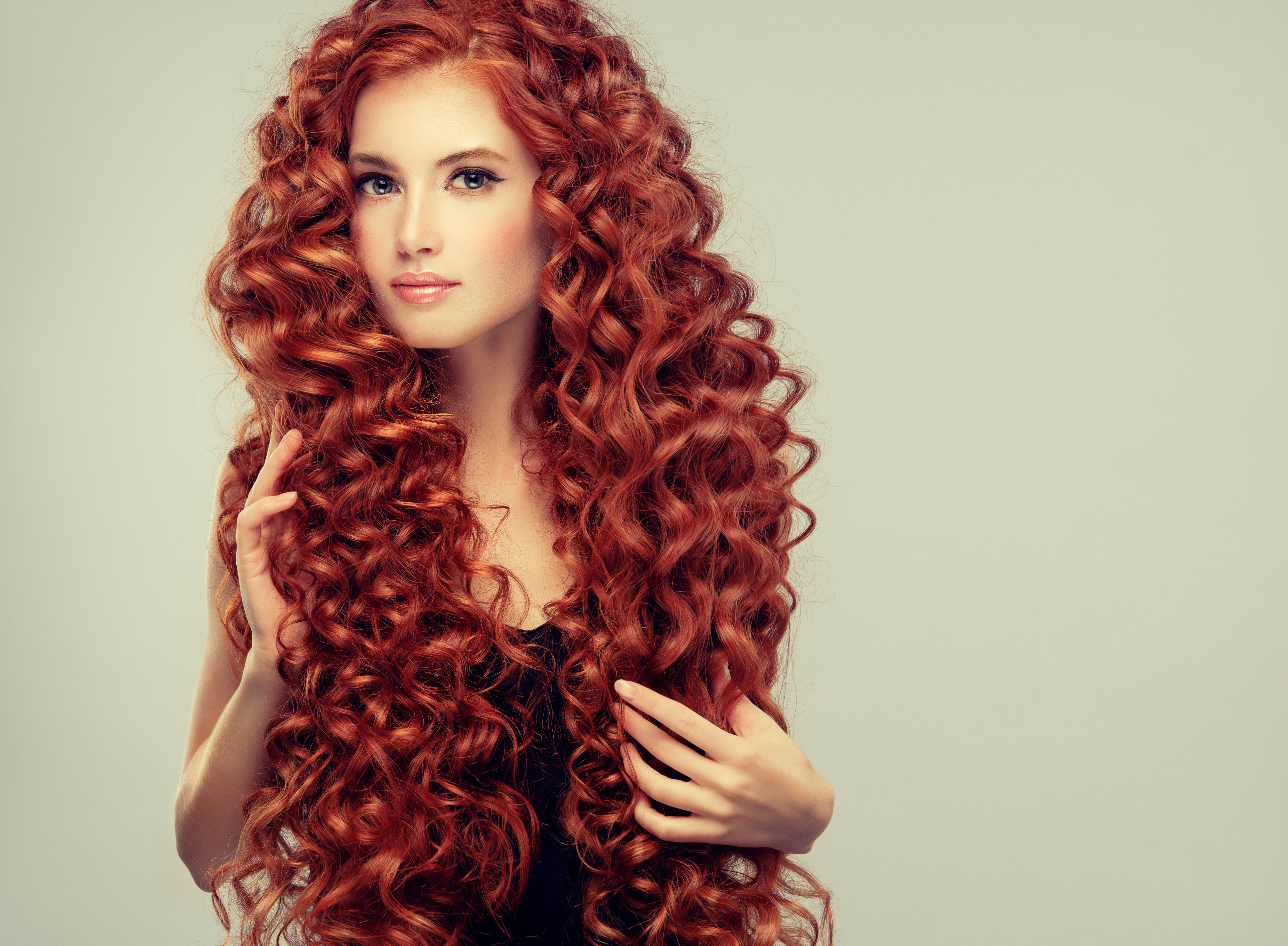 Download mobile wallpaper Hair, Model, Women, Long Hair, Red Hair for free.