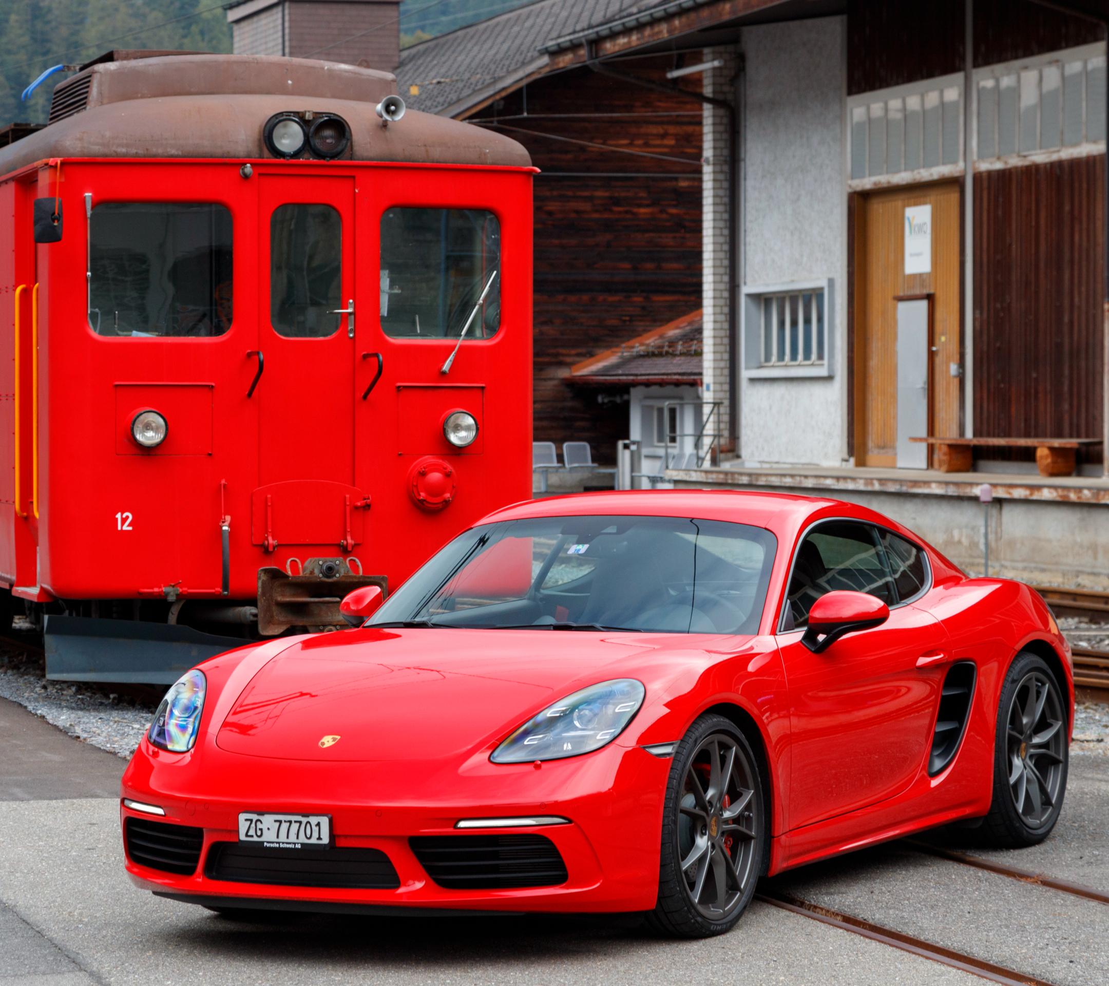 Download mobile wallpaper Porsche, Car, Train, Porsche Cayman, Porsche Cayman S, Vehicle, Vehicles for free.