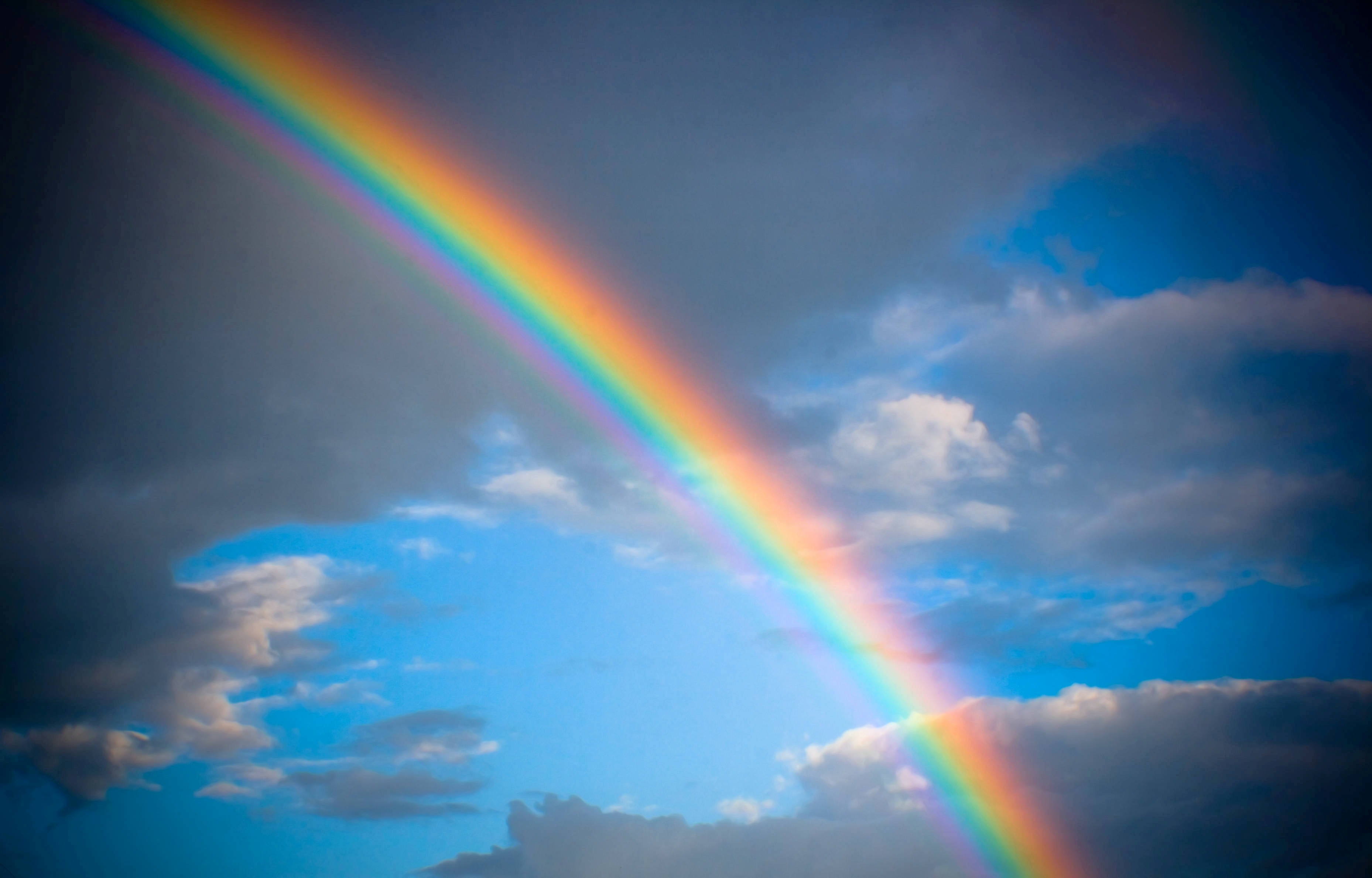 Download mobile wallpaper Sky, Rainbow, Earth, Cloud for free.