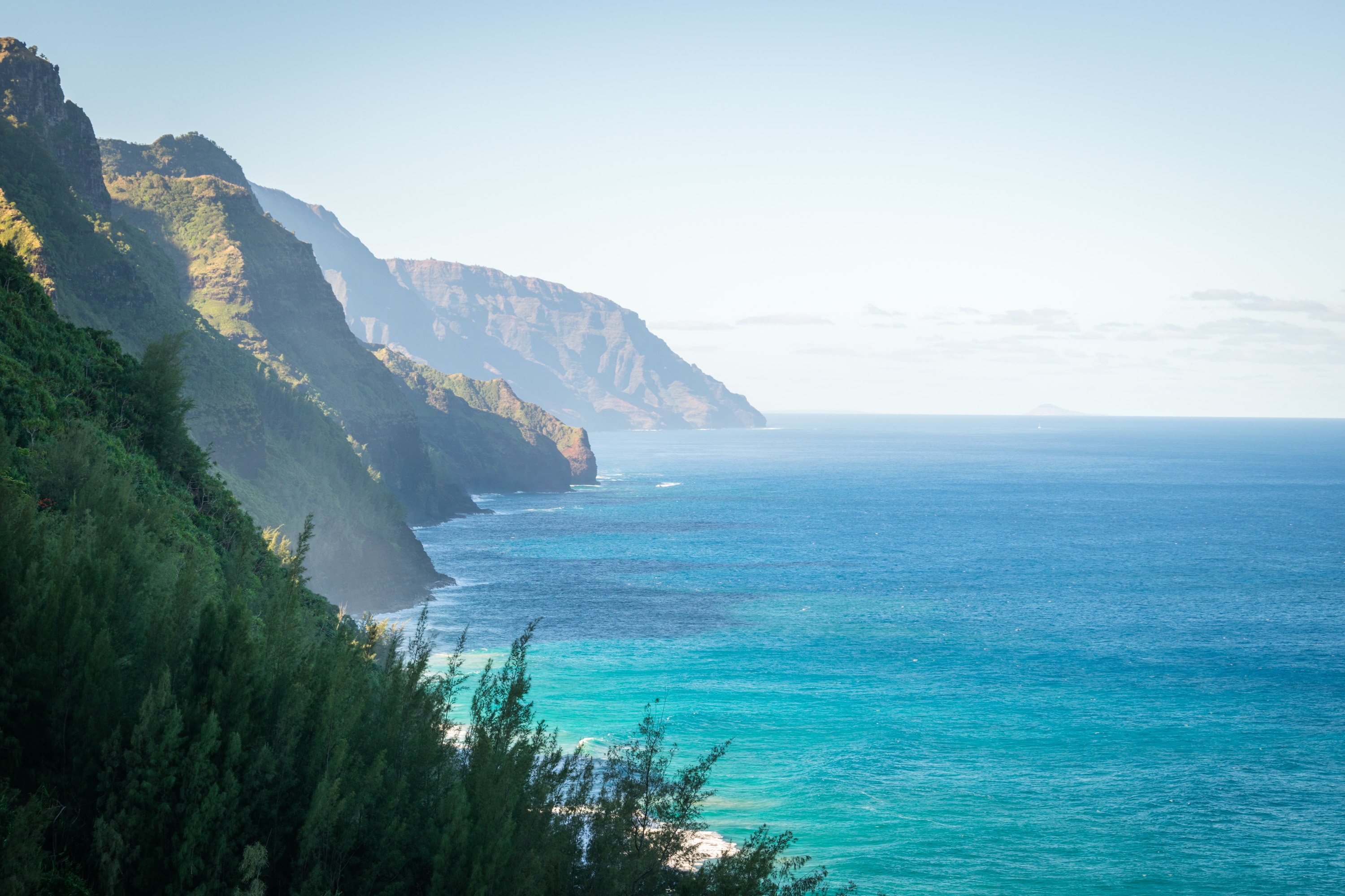 Скачать обои бесплатно Природа, Горы, Гавайи, Океан картинка на рабочий стол ПК