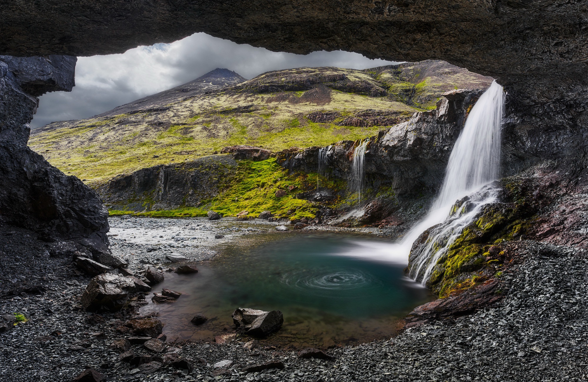 Скачать обои бесплатно Водопады, Водопад, Исландия, Земля/природа картинка на рабочий стол ПК
