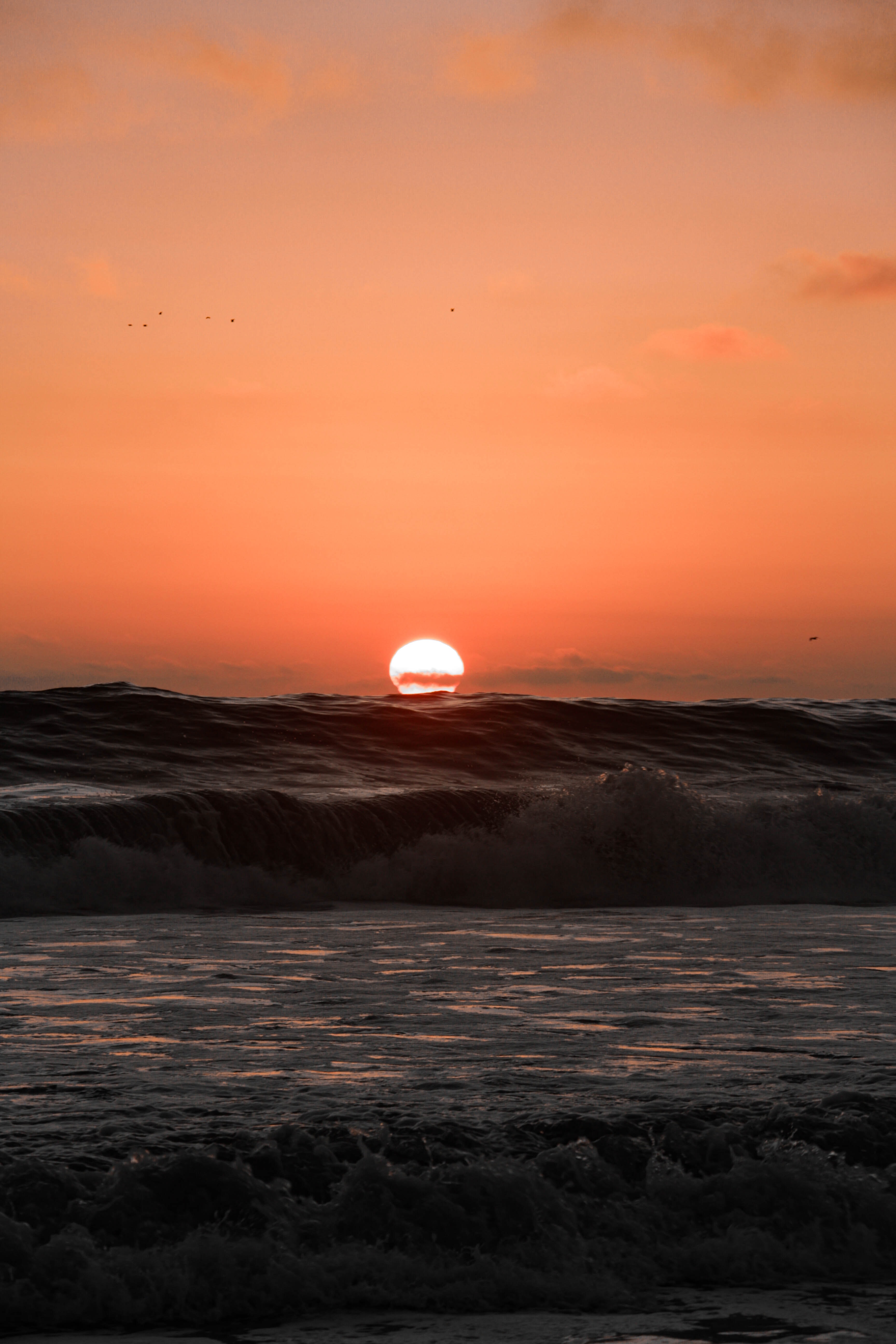 Laden Sie das Sun, Natur, Sunset, Ozean, Waves-Bild kostenlos auf Ihren PC-Desktop herunter