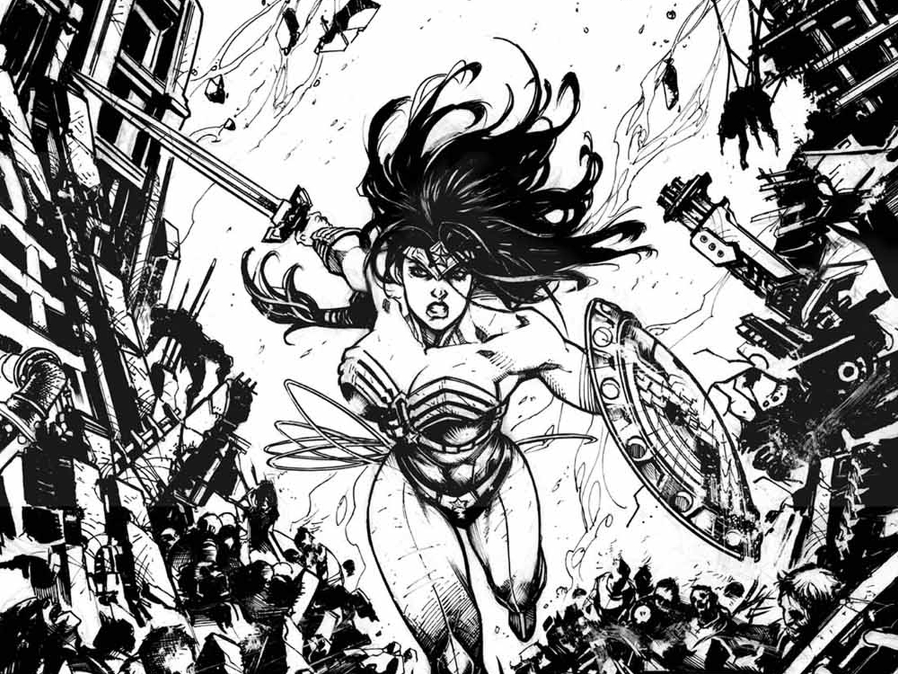 Handy-Wallpaper Comics, Wonderwoman kostenlos herunterladen.