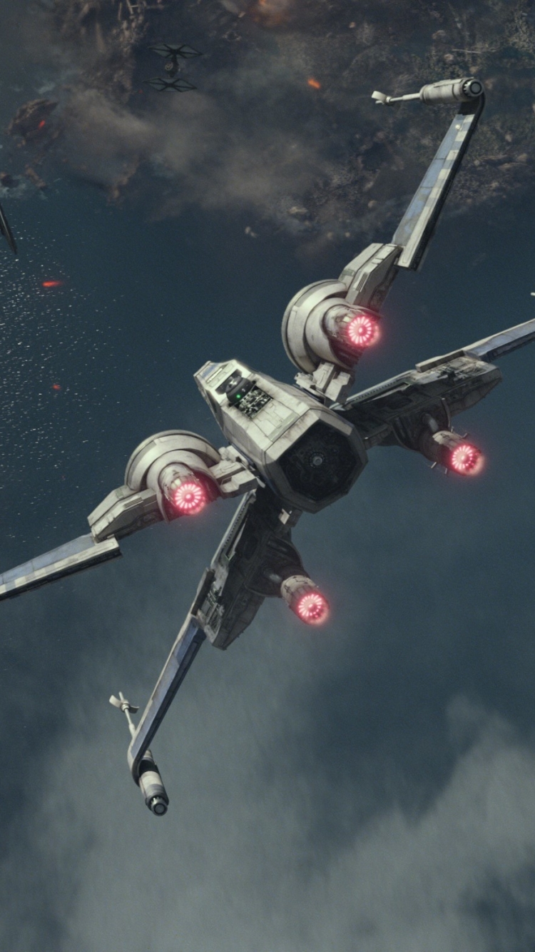 Download mobile wallpaper Star Wars, Movie, Tie Fighter, X Wing, Star Wars Episode Vii: The Force Awakens for free.