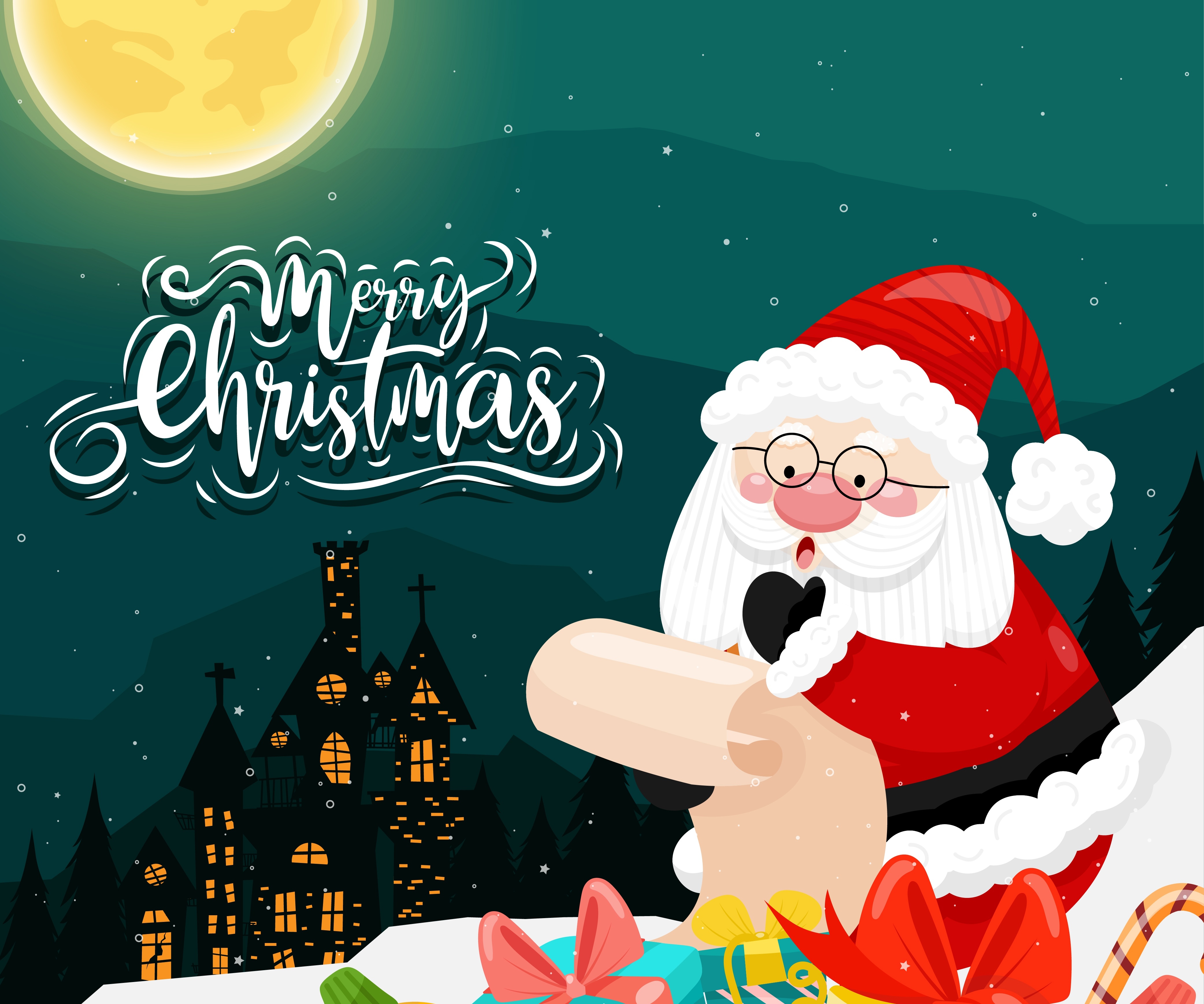 Descarga gratuita de fondo de pantalla para móvil de Navidad, Día Festivo, Papa Noel, Feliz Navidad.
