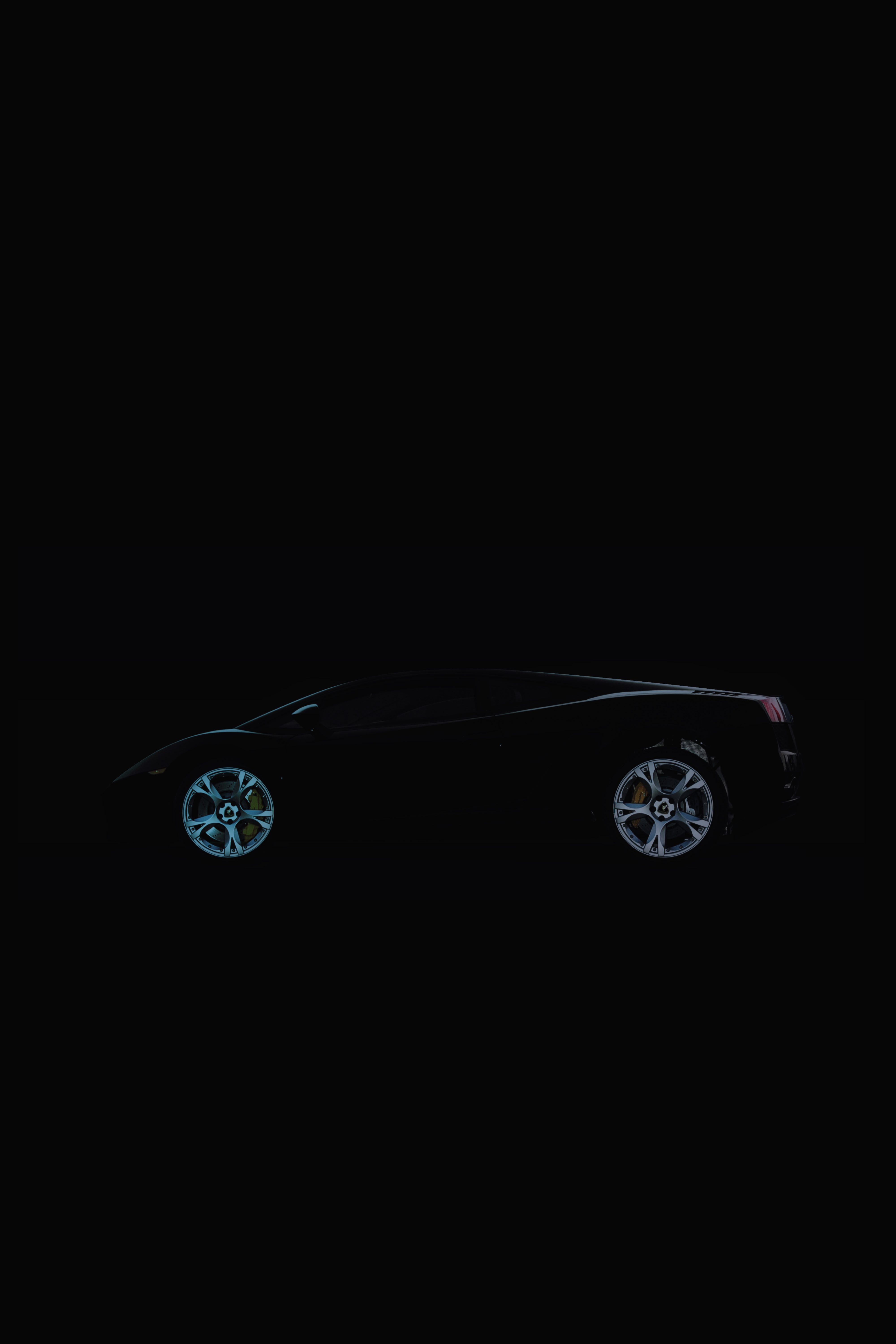 Скачать картинку Ламборджини (Lamborghini), Вид Сбоку, Темные, Черный, Минимализм в телефон бесплатно.