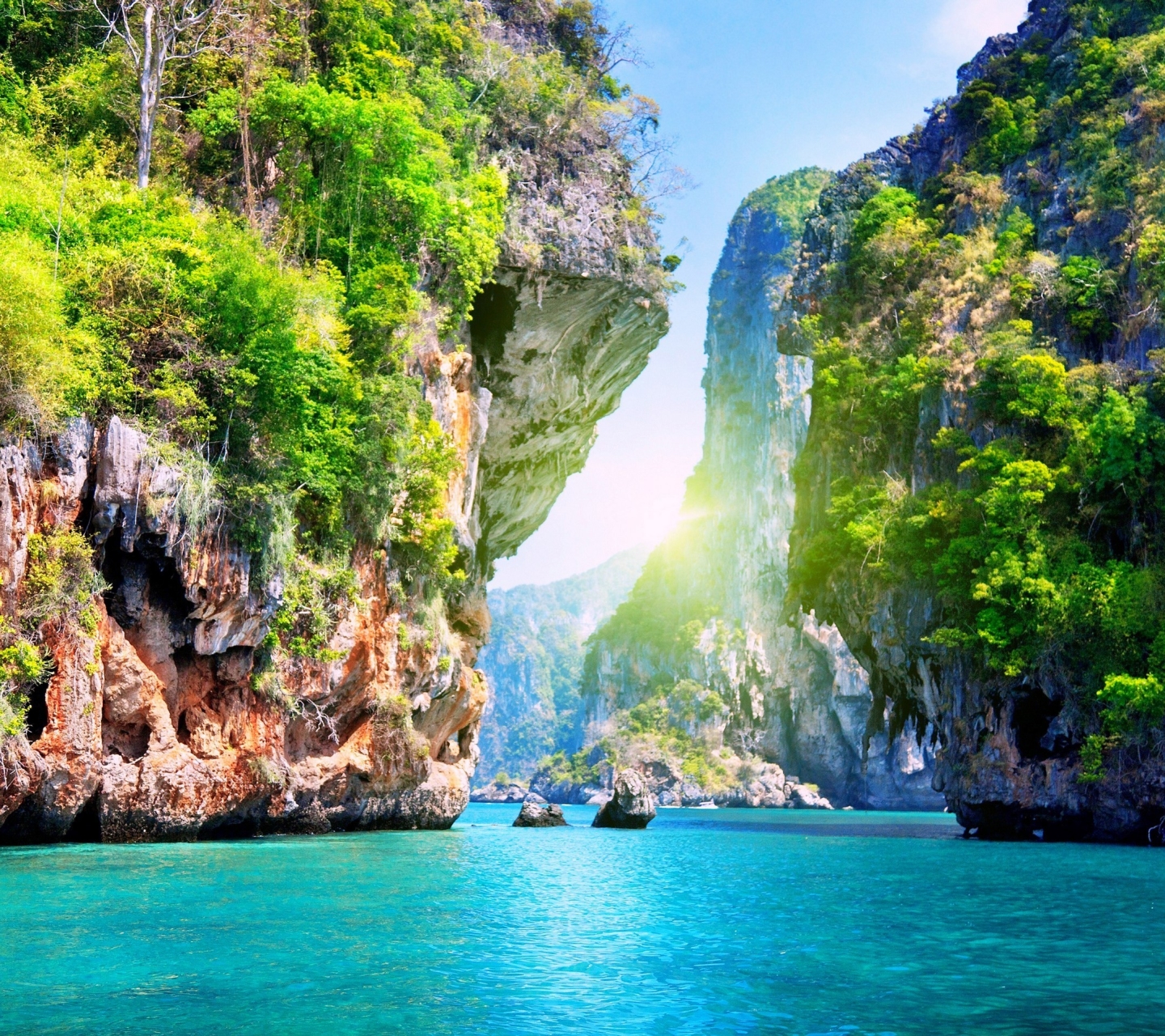 Laden Sie das Tropen, Lagune, Thailand, Sonne, Erde/natur-Bild kostenlos auf Ihren PC-Desktop herunter