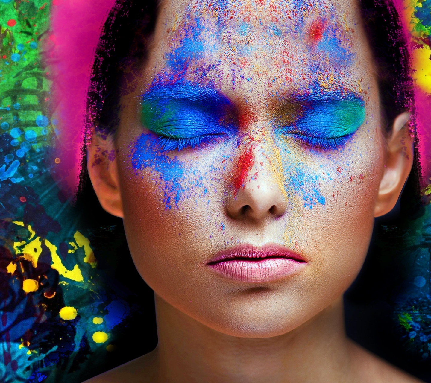 Free download wallpaper Beautiful, Colorful, Face, Women, Pastel on your PC desktop