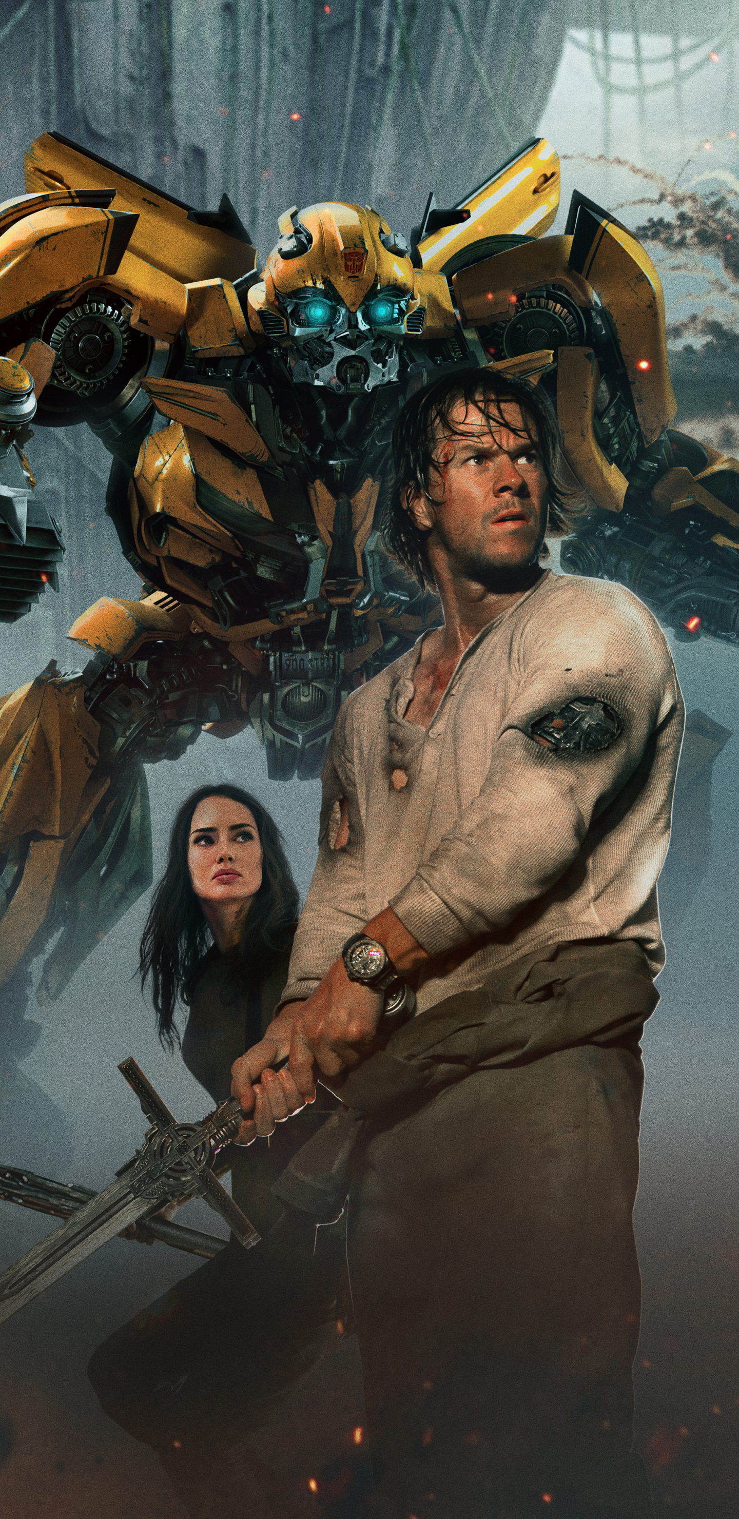 Free download wallpaper Transformers, Movie, Mark Wahlberg, Bumblebee (Transformers), Mark Webber, Transformers: The Last Knight on your PC desktop