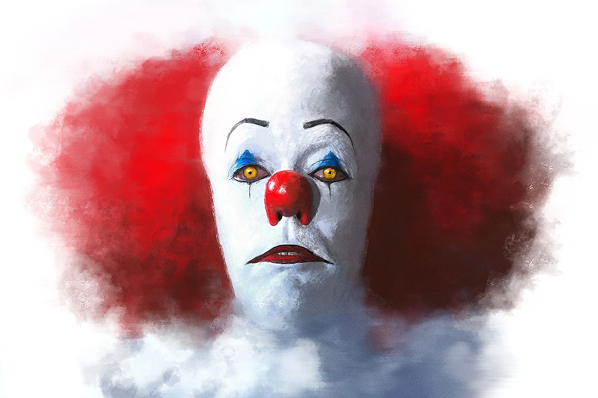 it (movie), movie, it (1990), painting, pennywise (it)