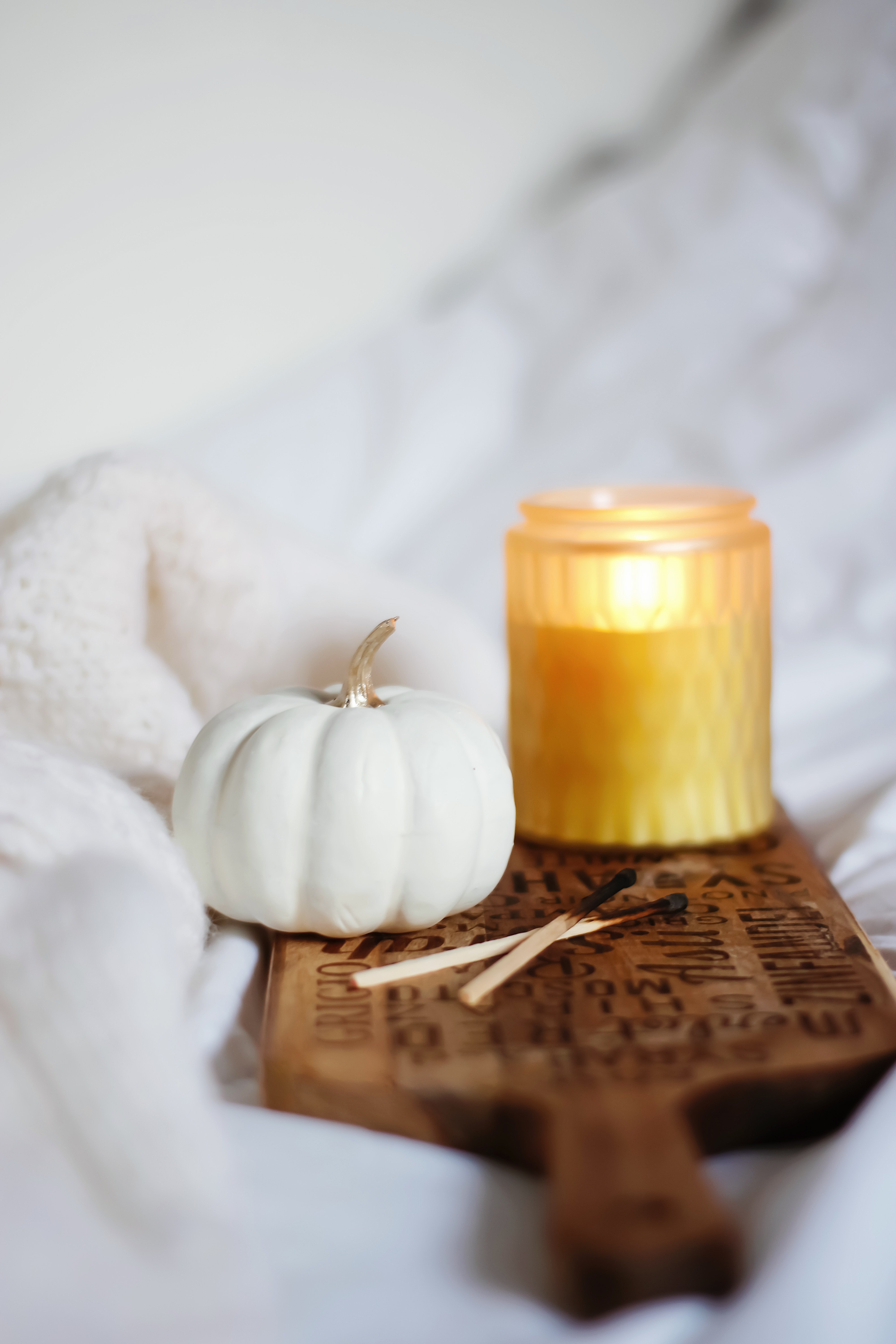 pumpkin, miscellanea, miscellaneous, decoration, board, candle, matches
