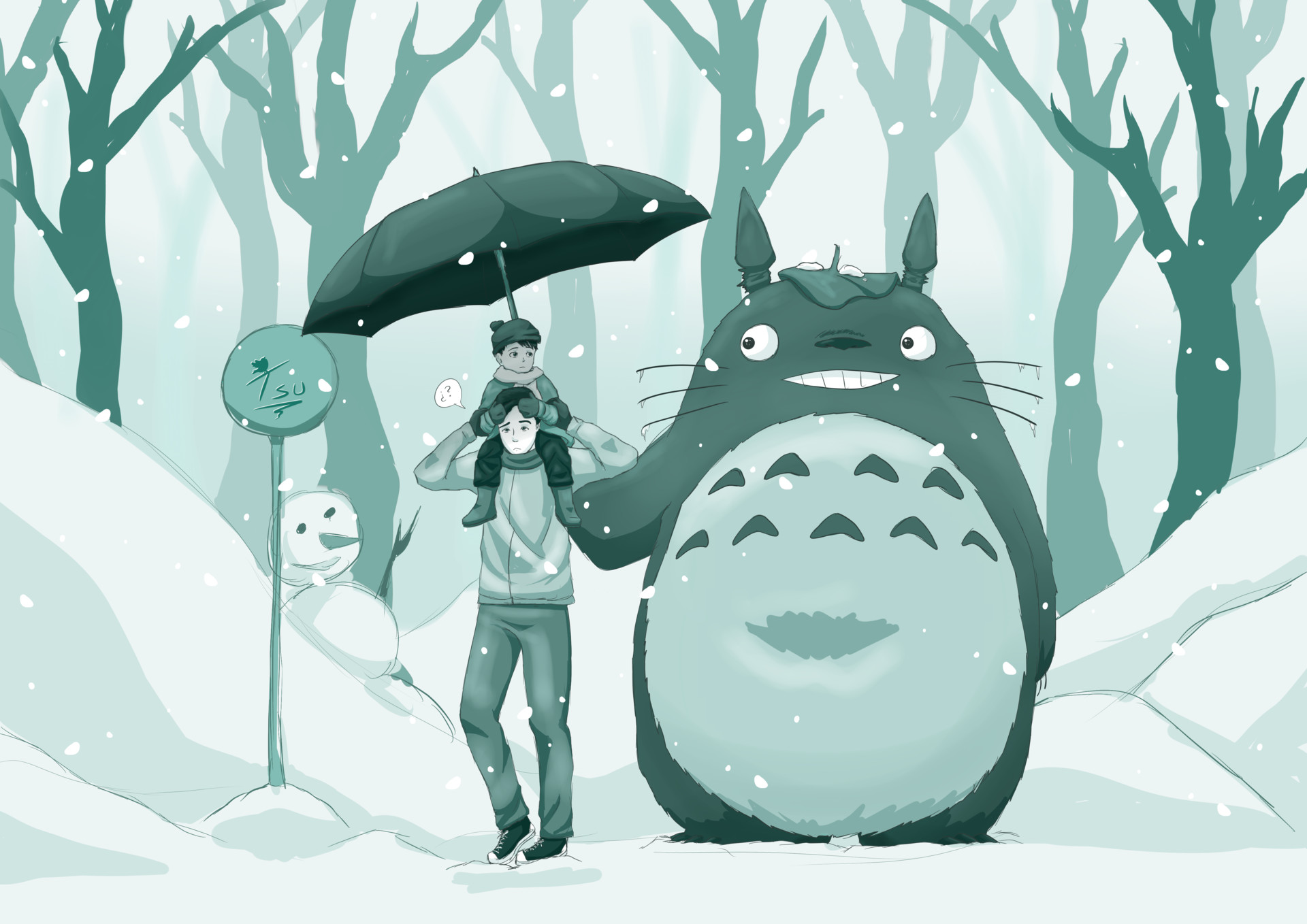 Laden Sie das Animes, Totoro (Mein Nachbar Totoro), Mein Nachbar Totoro-Bild kostenlos auf Ihren PC-Desktop herunter