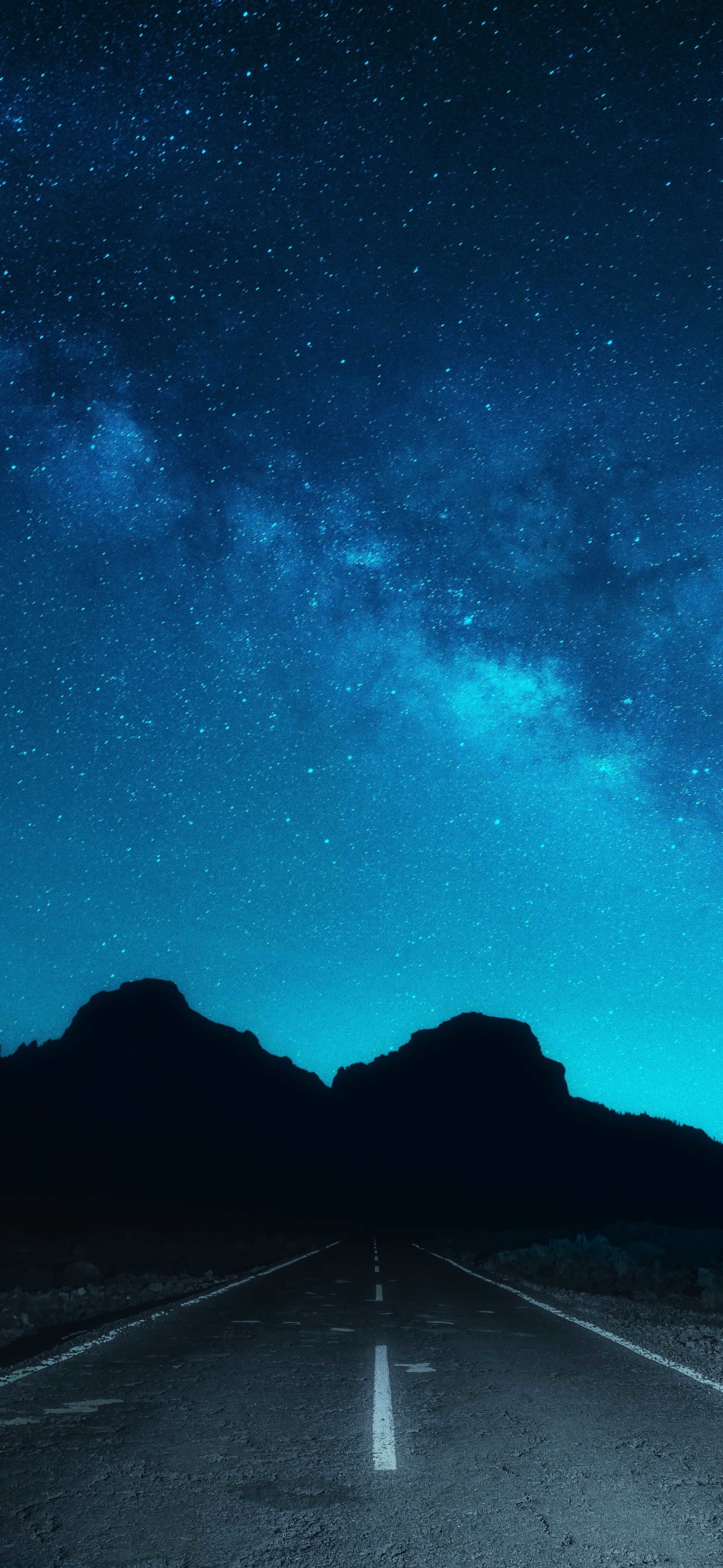 Download mobile wallpaper Stars, Night, Road, Milky Way, Sci Fi for free.