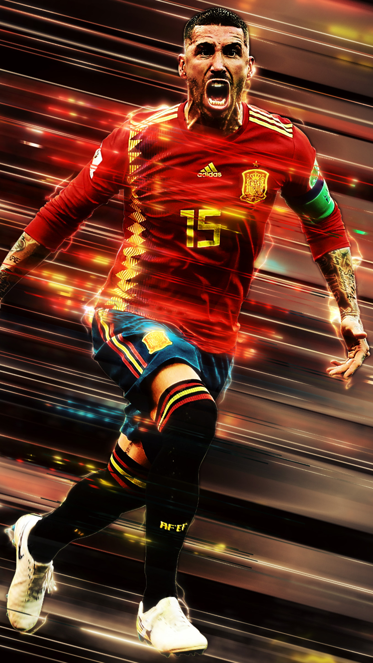 Descarga gratuita de fondo de pantalla para móvil de Fútbol, Sergio Ramos, Deporte, Español.