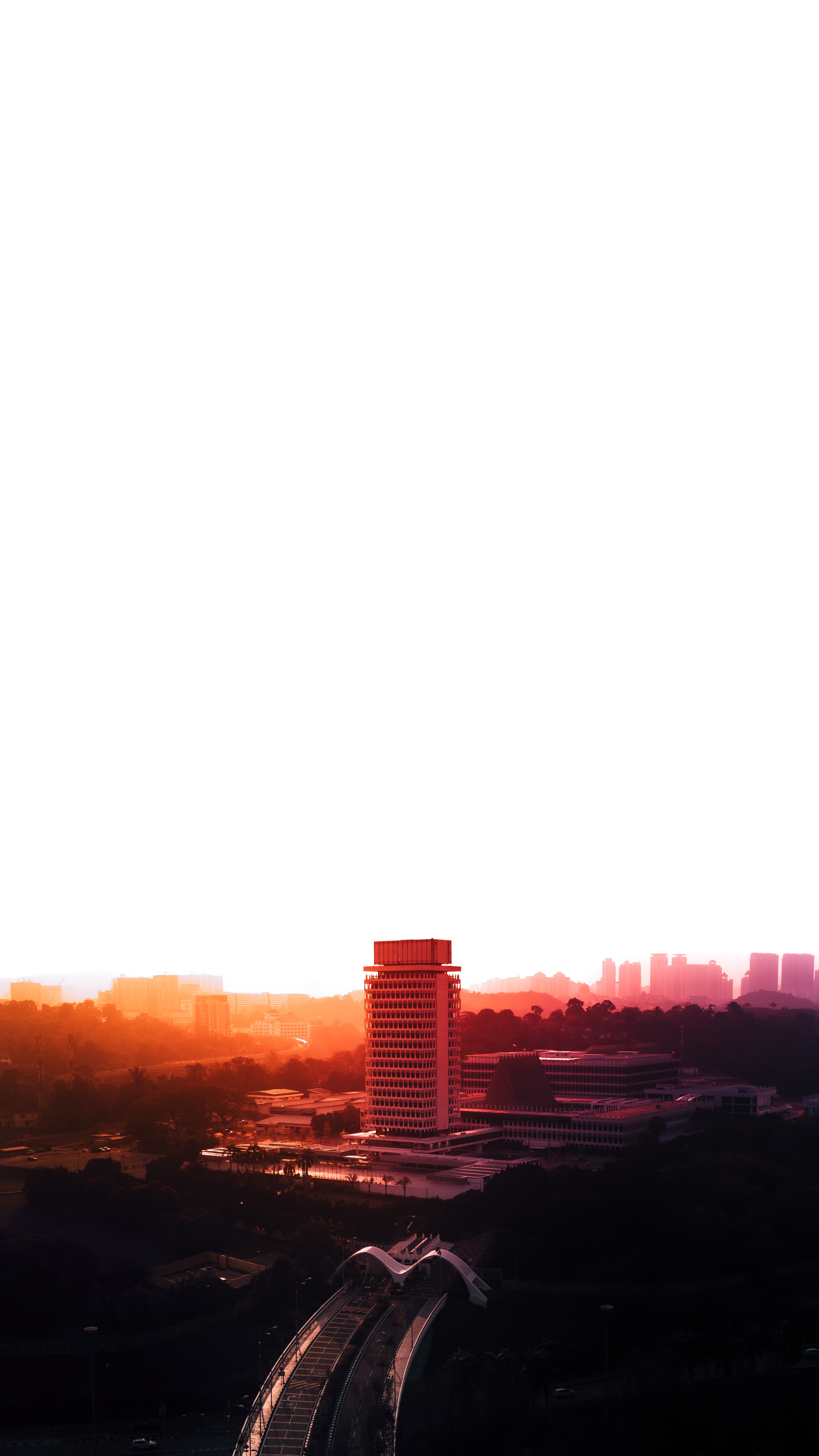 Download mobile wallpaper Building, City, Cities, View From Above, Shine, Sunset, Light for free.