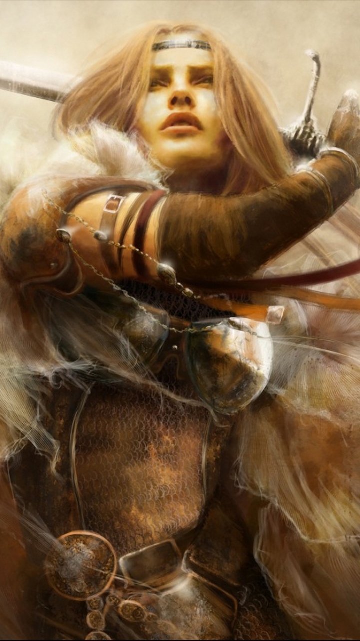 Download mobile wallpaper Fantasy, Weapon, Sword, Women Warrior for free.